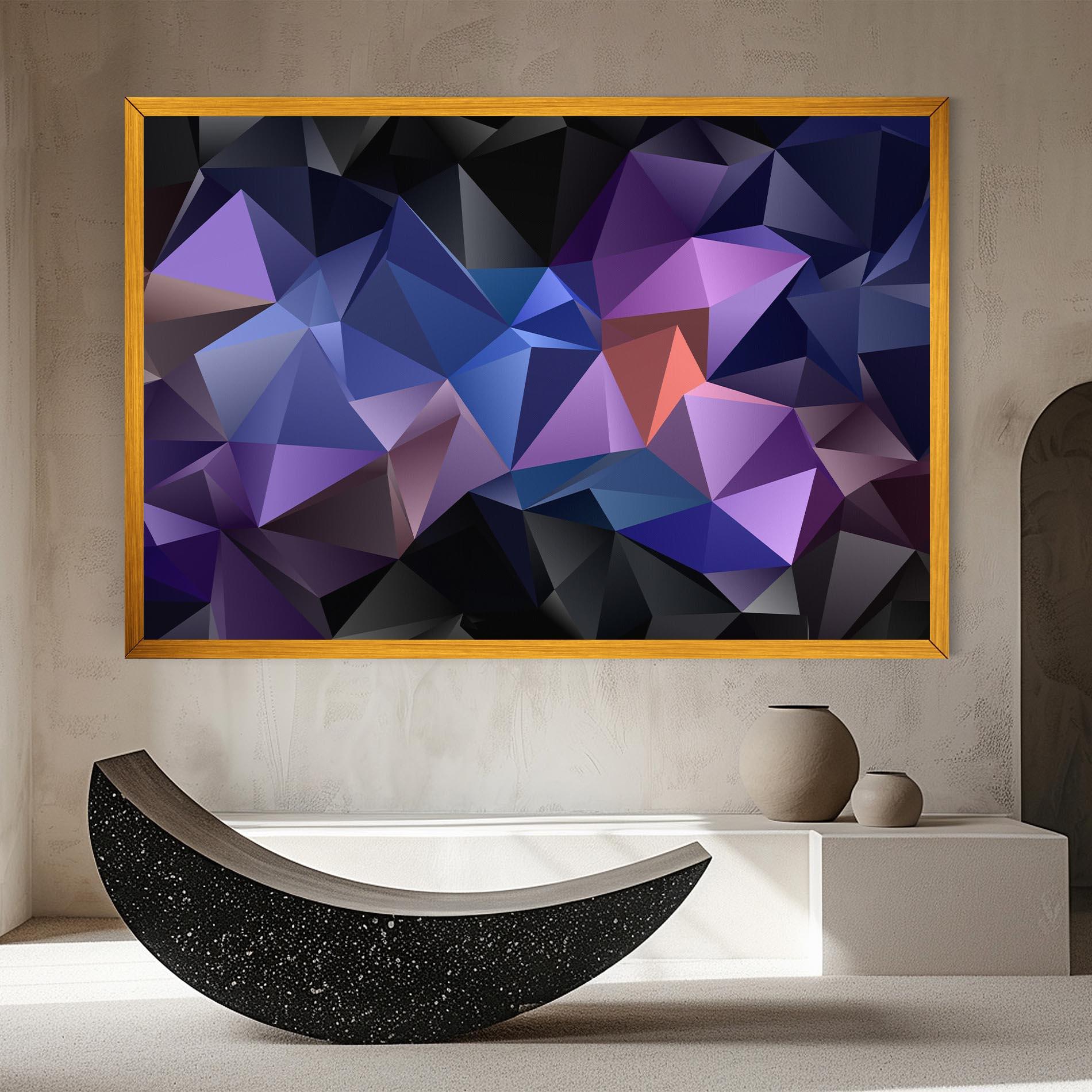 Leinwandbild Black Purple Triangle mockup 8