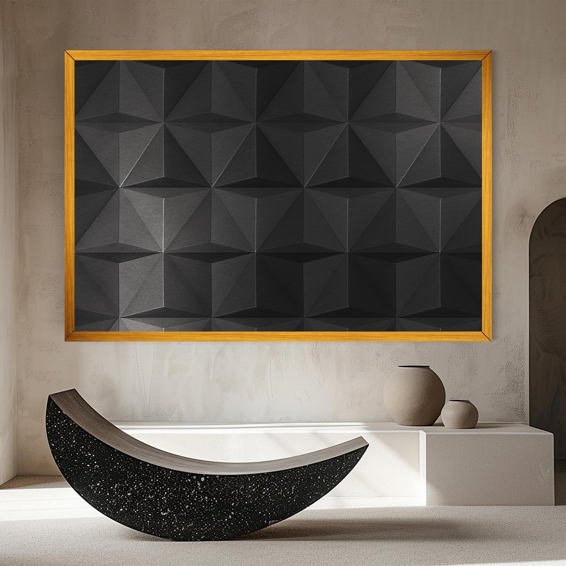 Leinwandbild Black Shade Triangle mockup 8