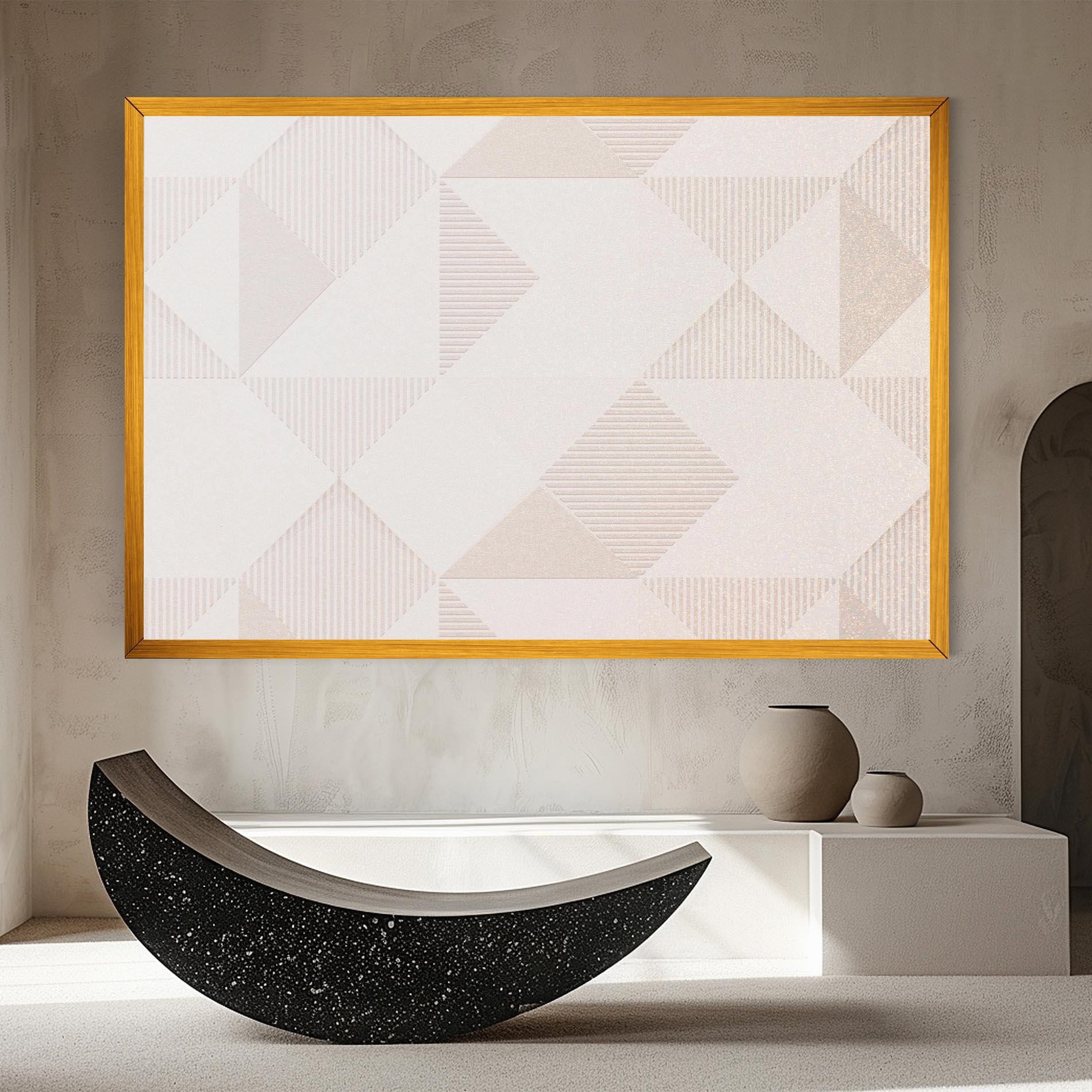 Leinwandbild Light Cream Rhombus mockup 8