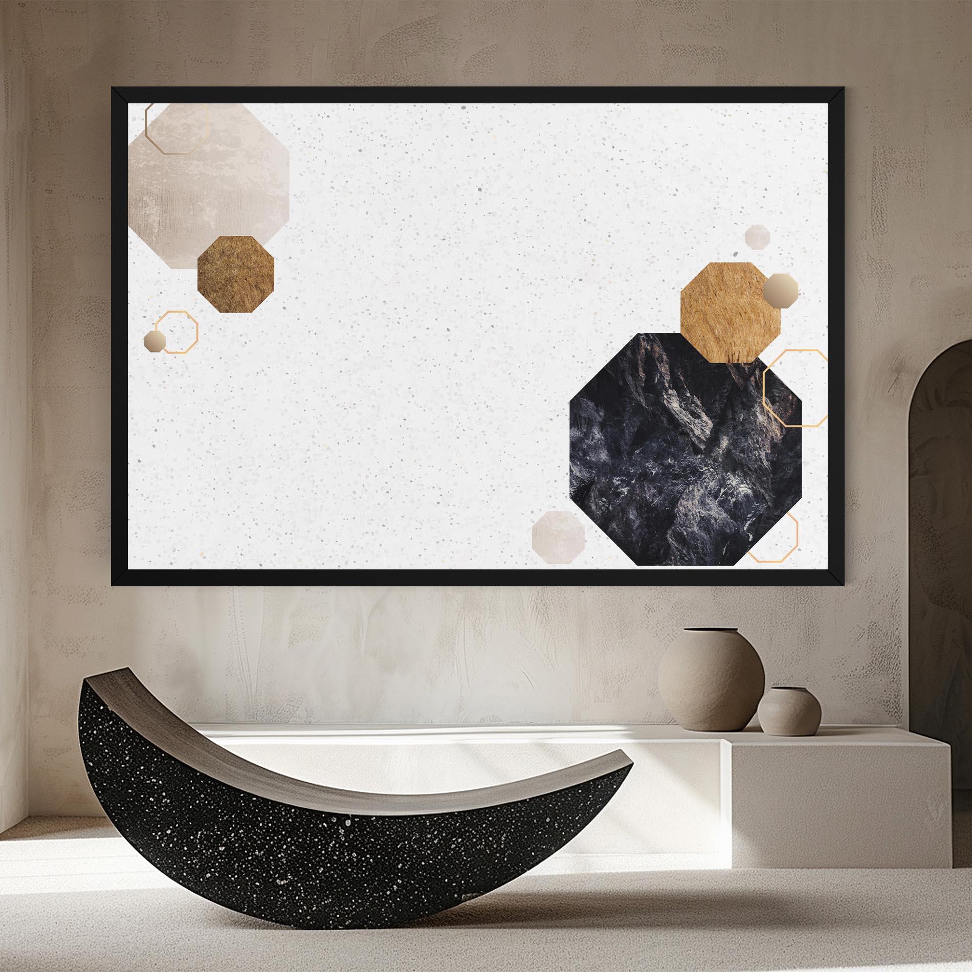 Leinwandbild Big Hexagon mockup 8