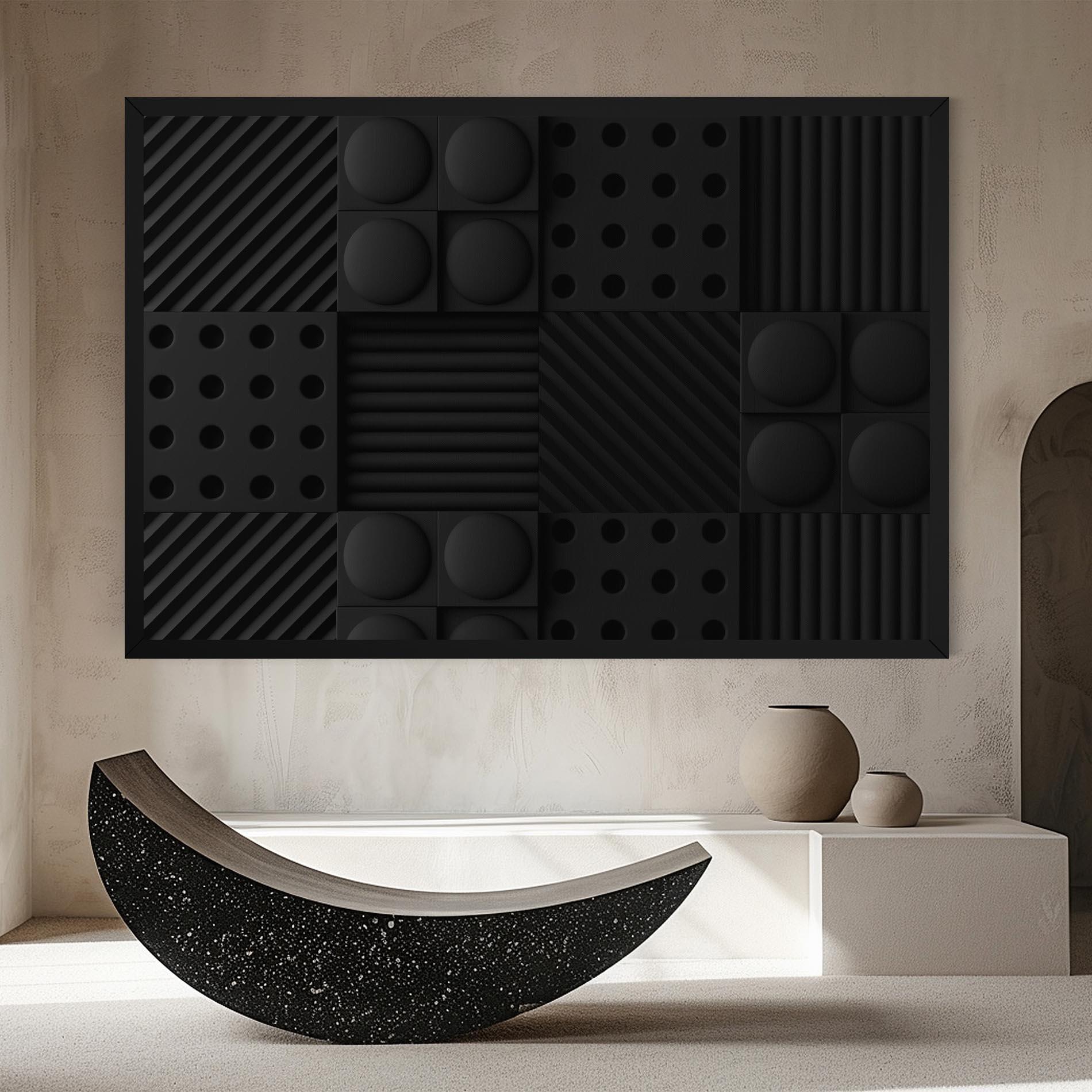 Leinwandbild Black Square Circle mockup 8