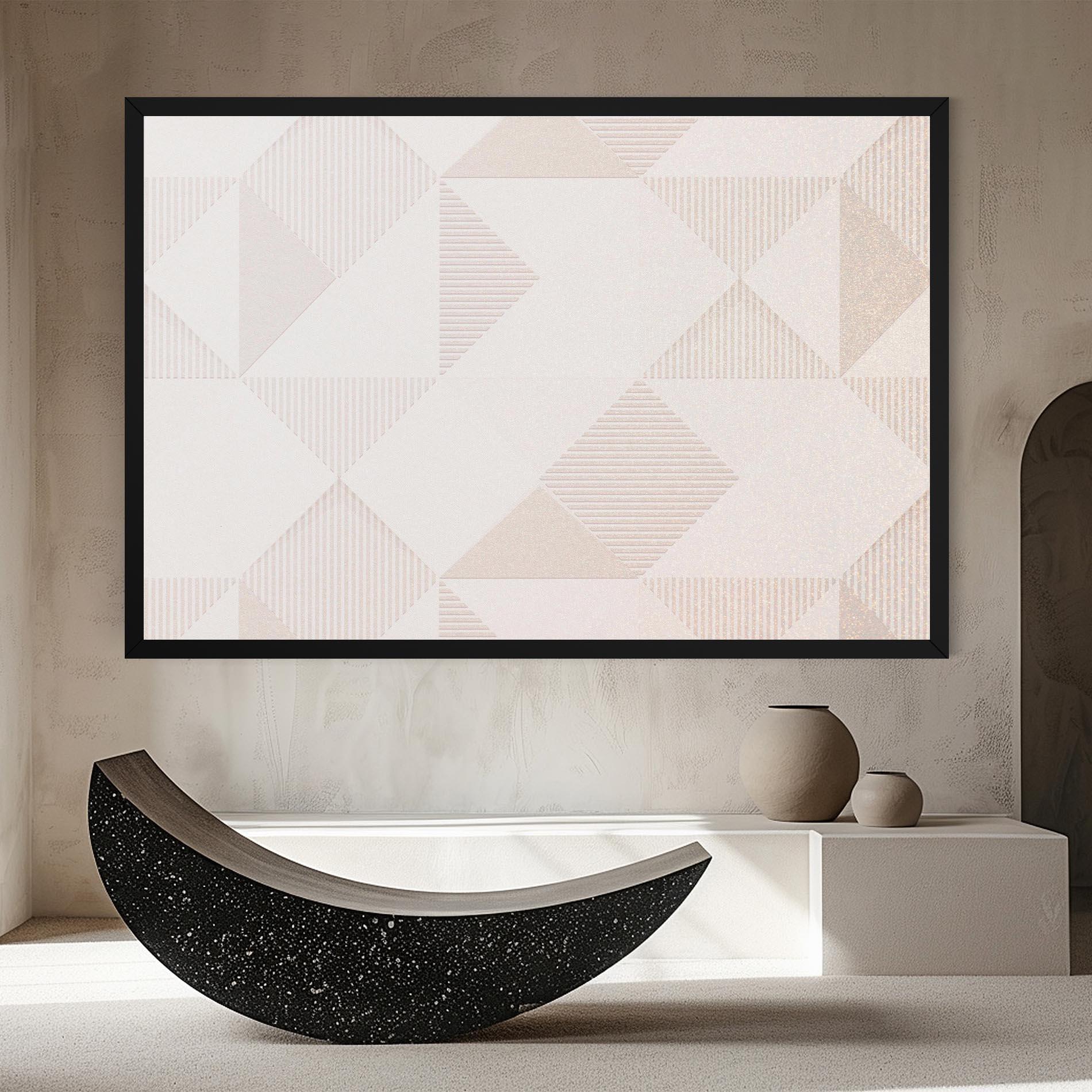 Leinwandbild Light Cream Rhombus mockup 8