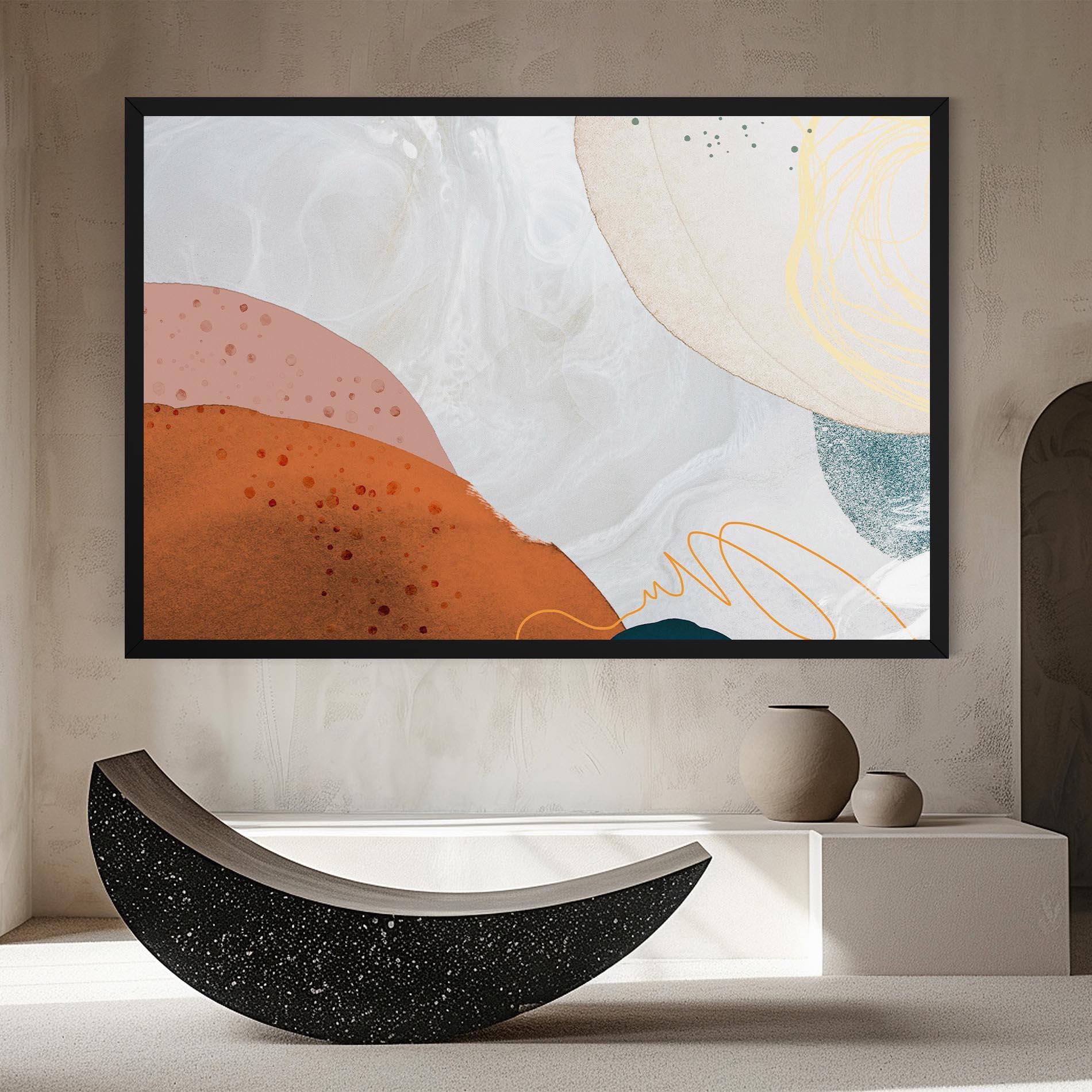 Leinwandbild Orange Yellow Line mockup 8