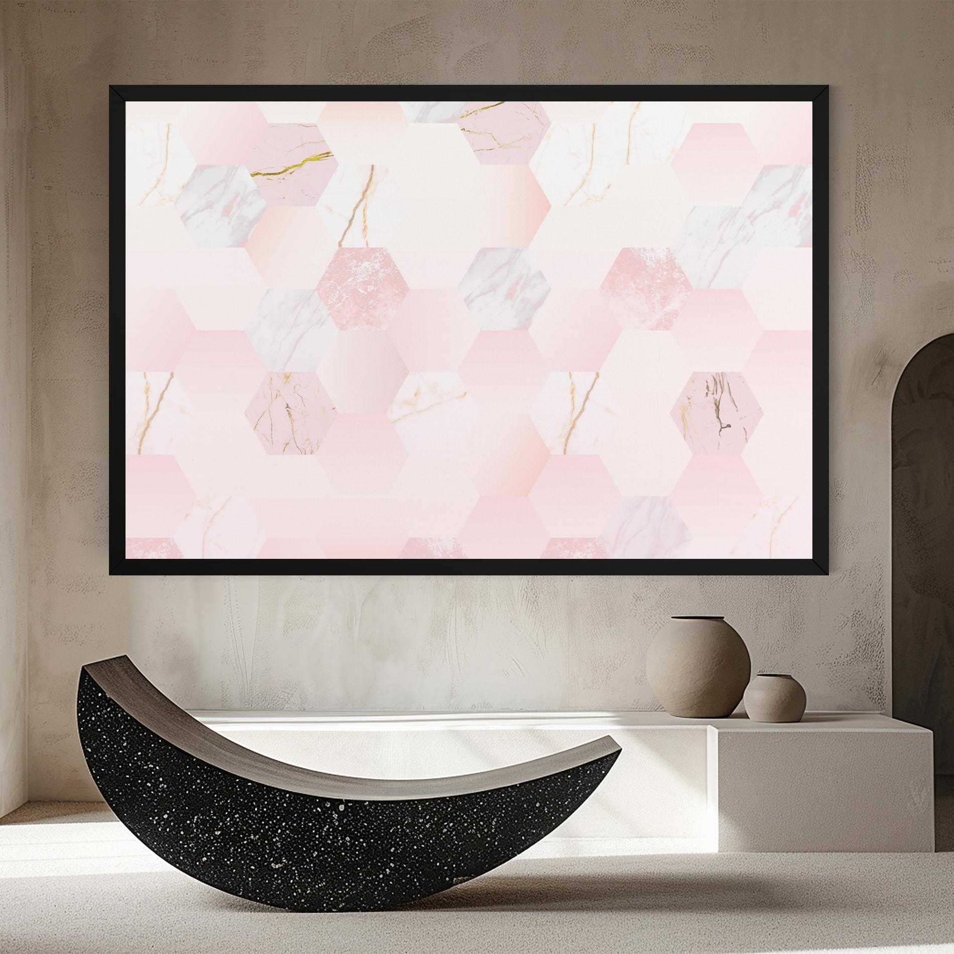 Leinwandbild Pink Hexanon mockup 8