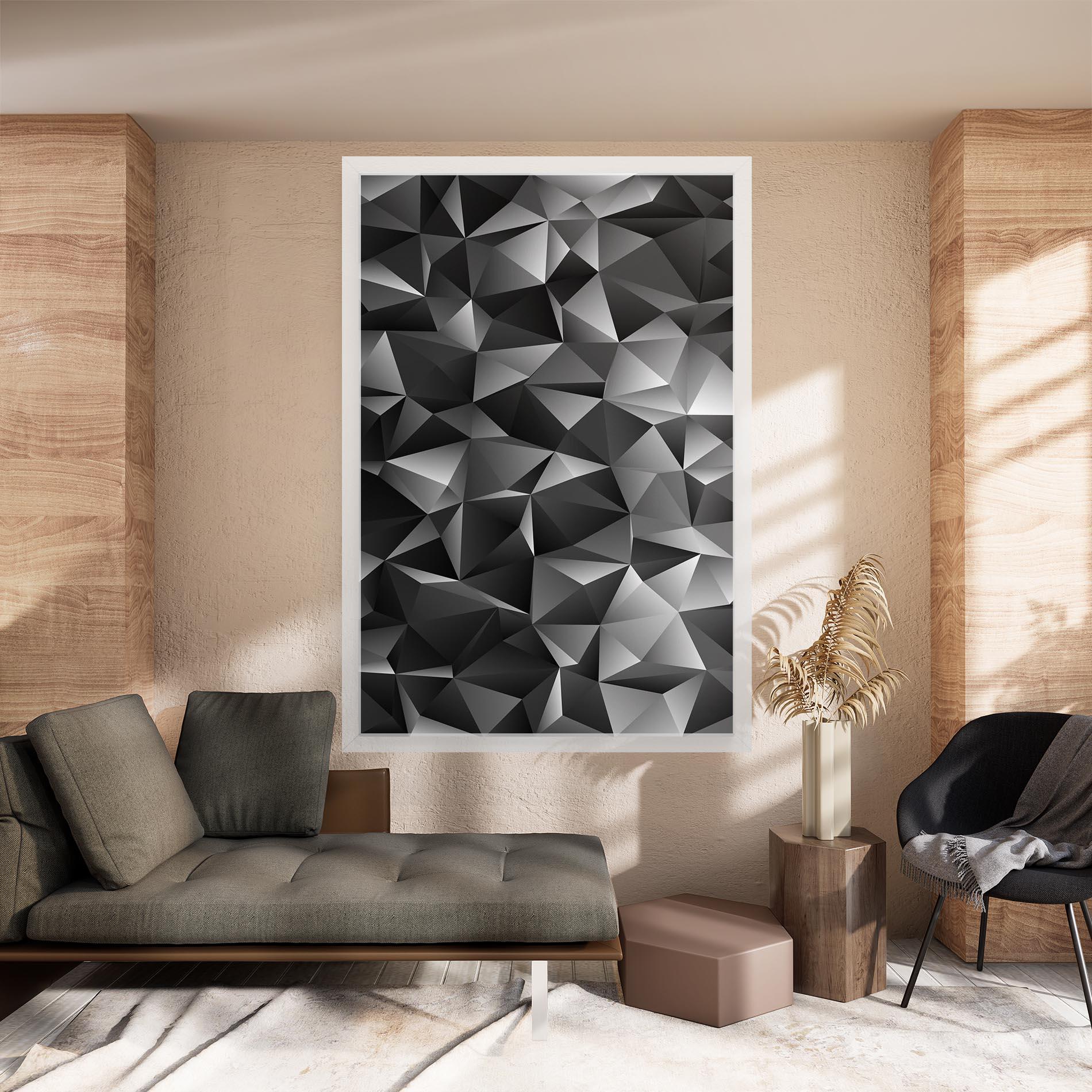 Leinwandbild Black Triangle Pattern mockup 8