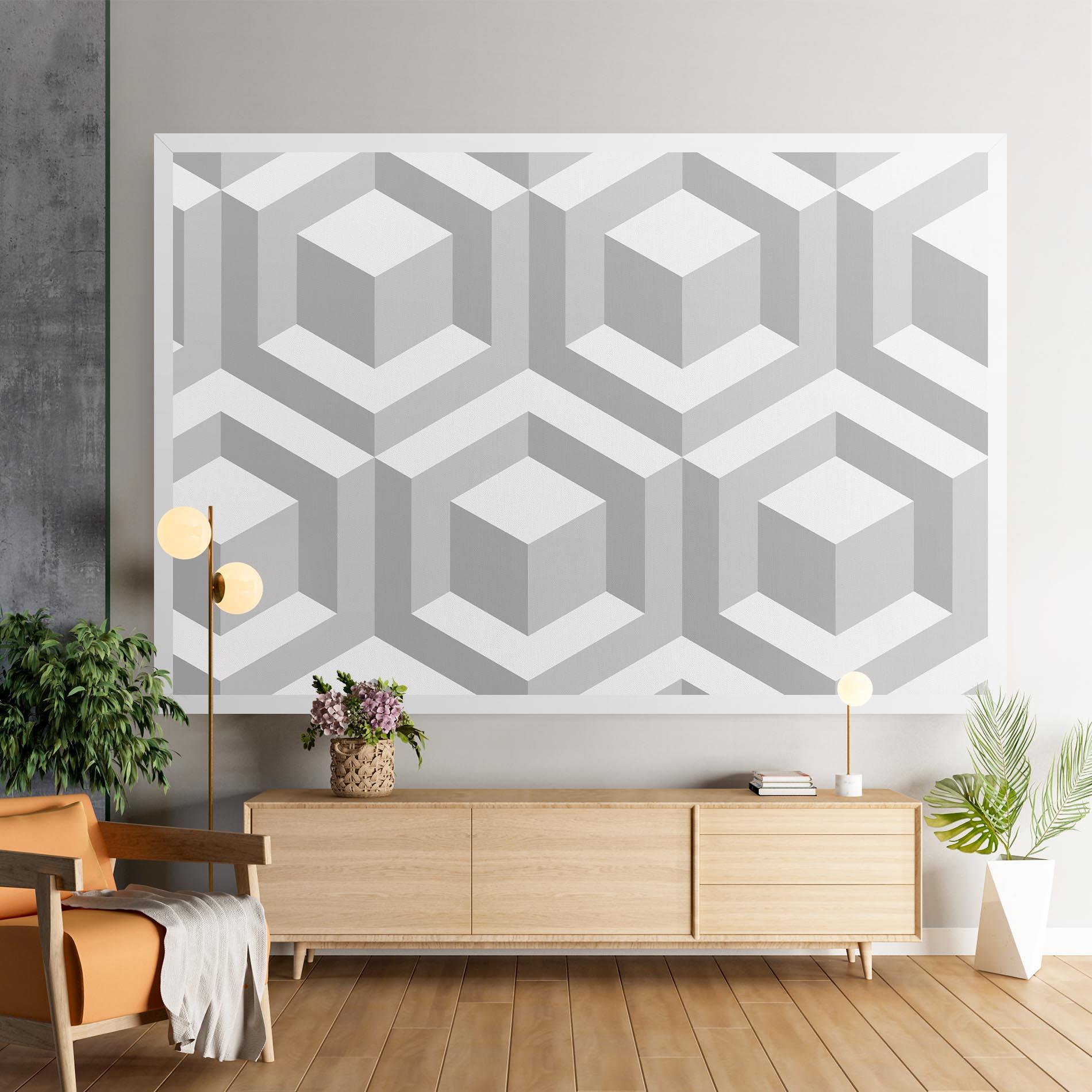 Leinwandbild 3d Square mockup 9