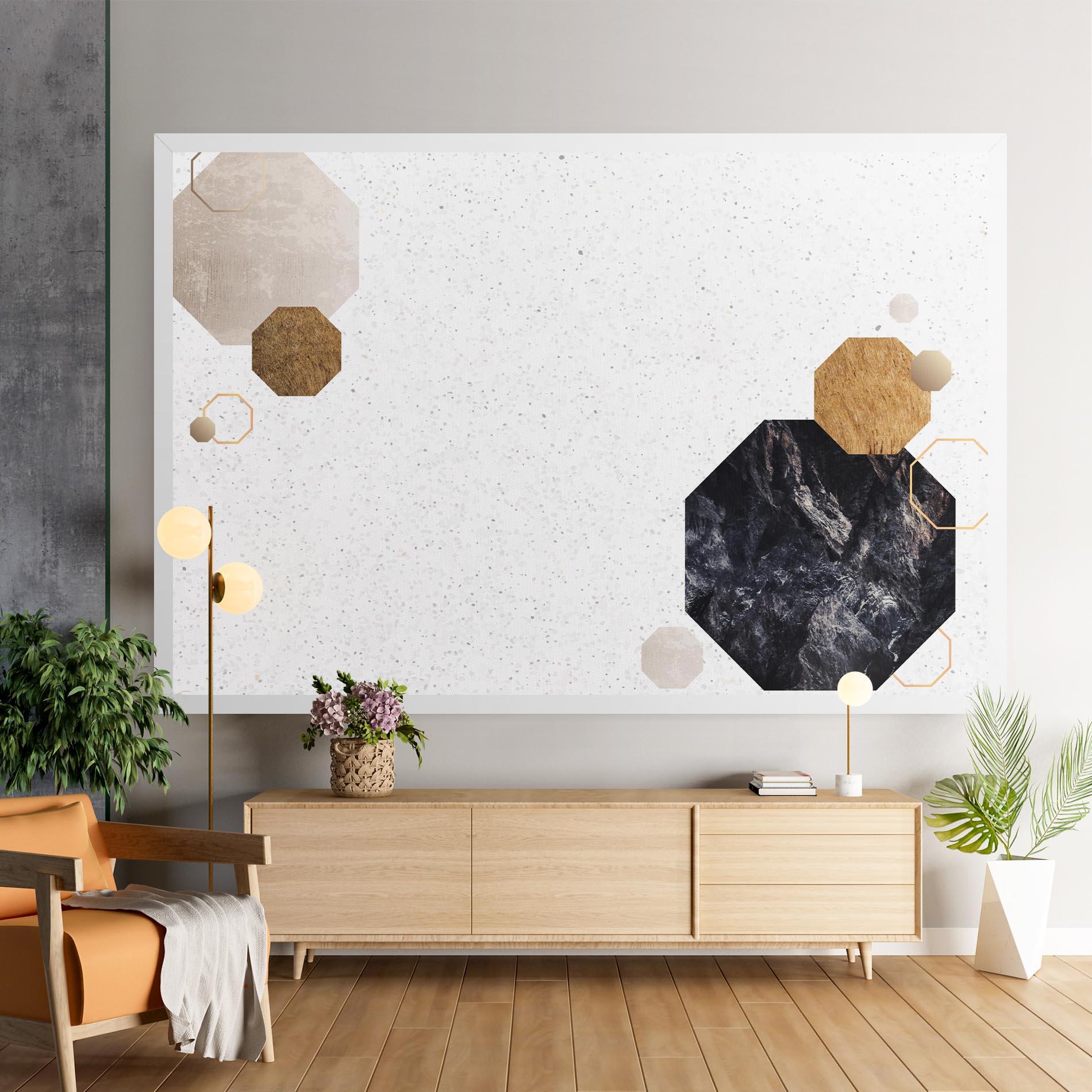 Leinwandbild Big Hexagon mockup 9