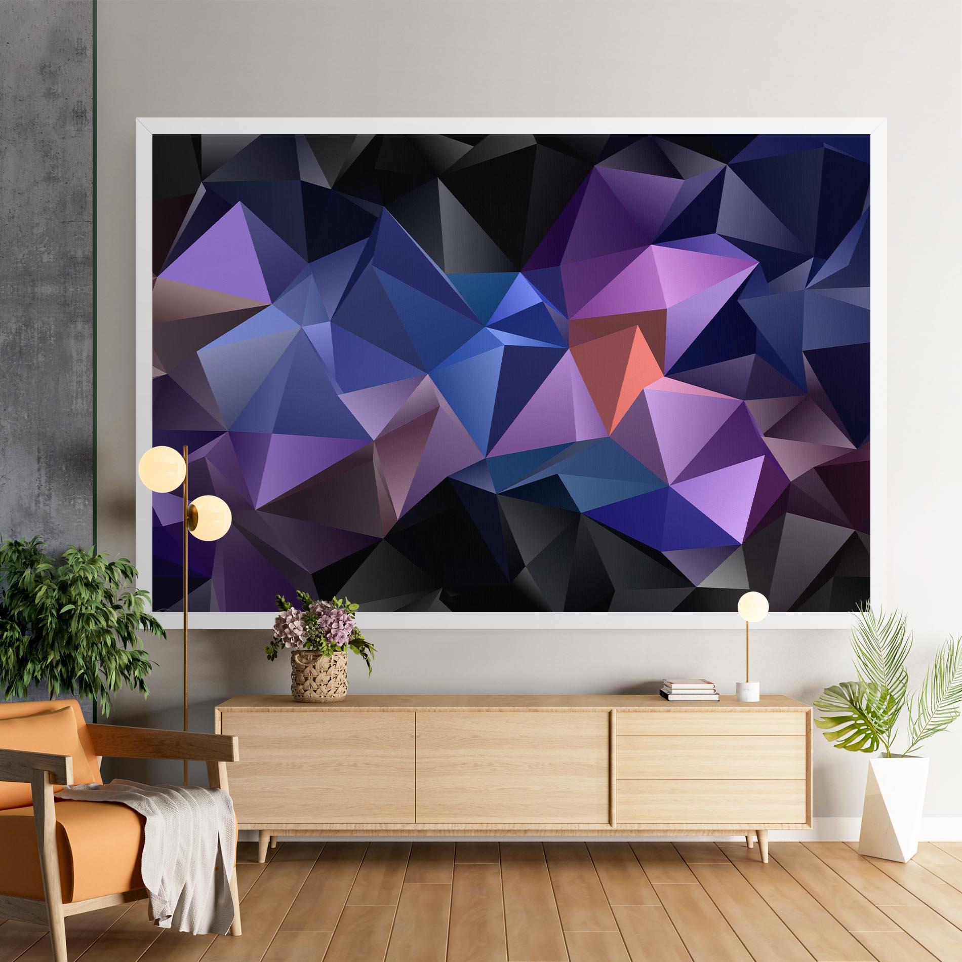 Leinwandbild Black Purple Triangle mockup 9