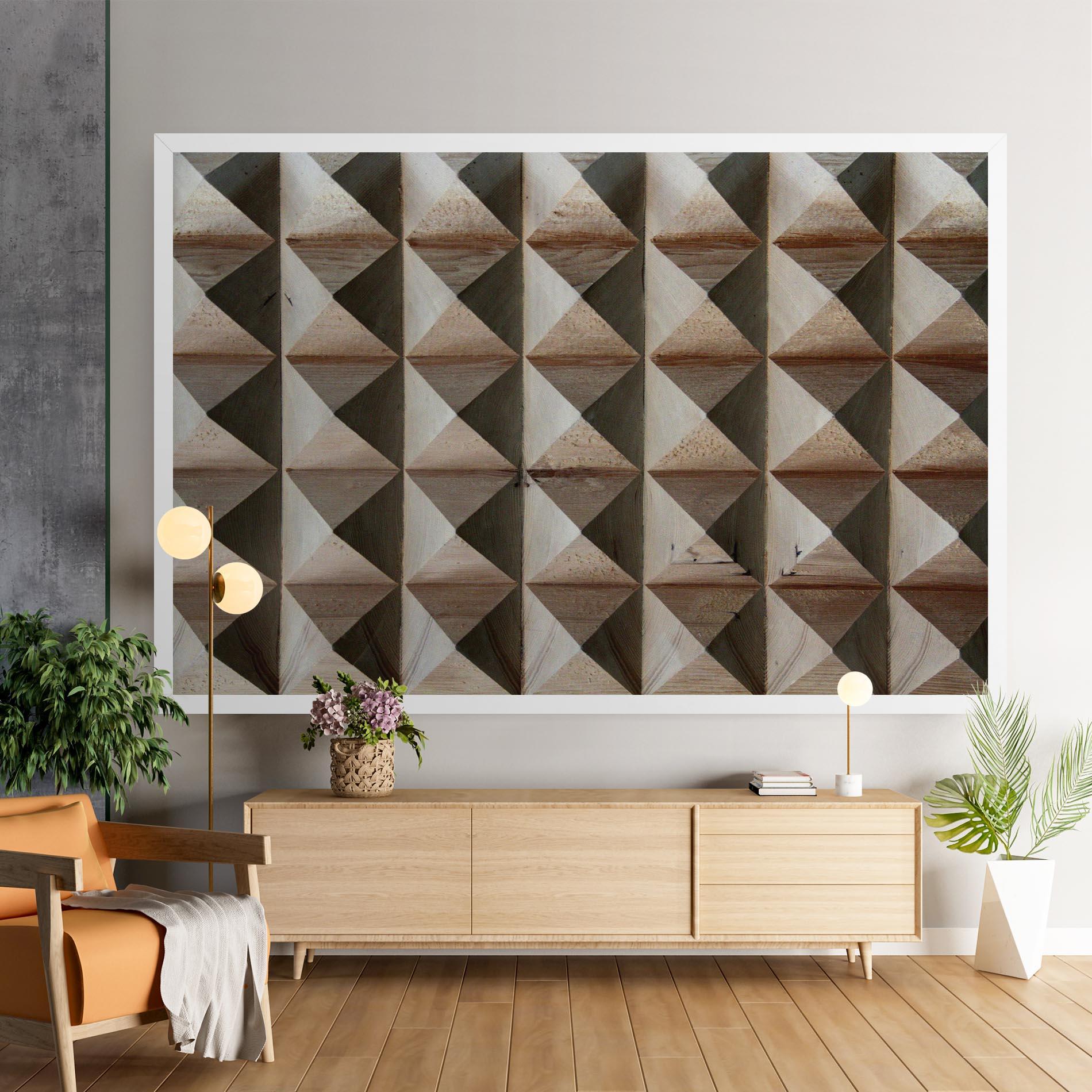 Leinwandbild Cream Pyramid mockup 9