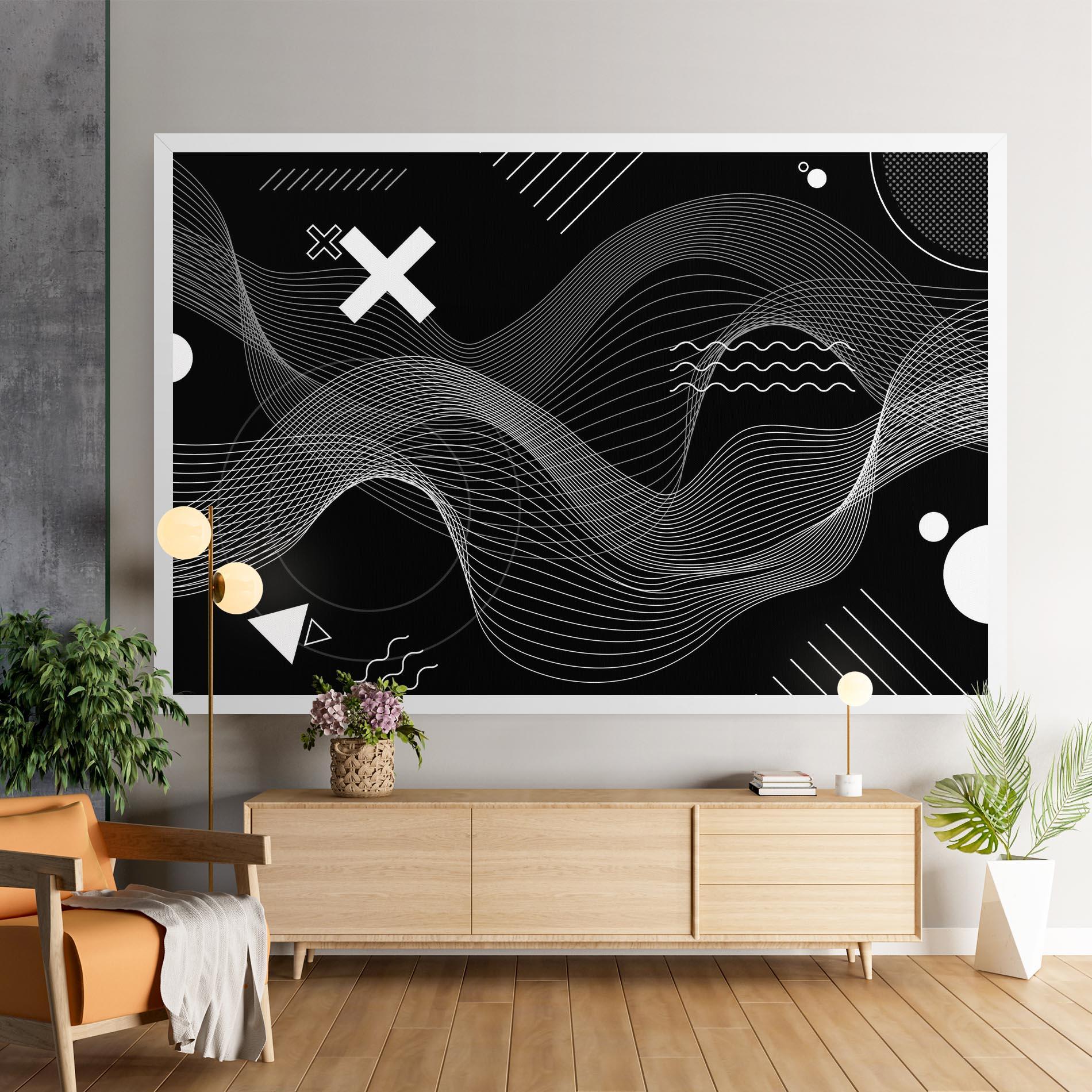 Leinwandbild Geometric Lines mockup 9