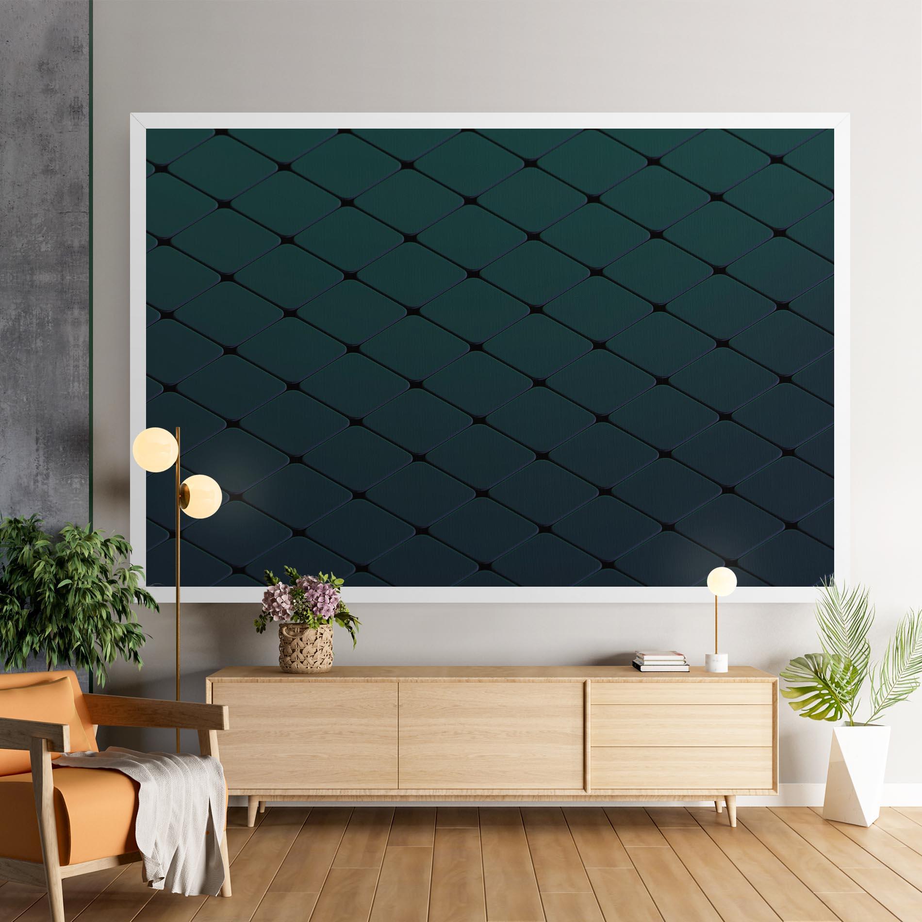 Leinwandbild Green Square Shapes mockup 9