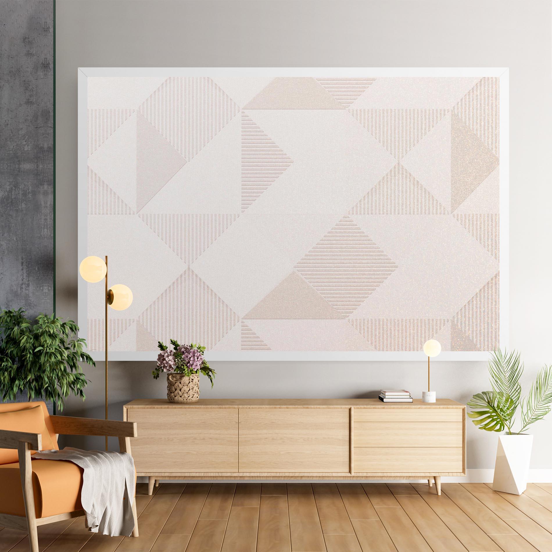 Leinwandbild Light Cream Rhombus mockup 9