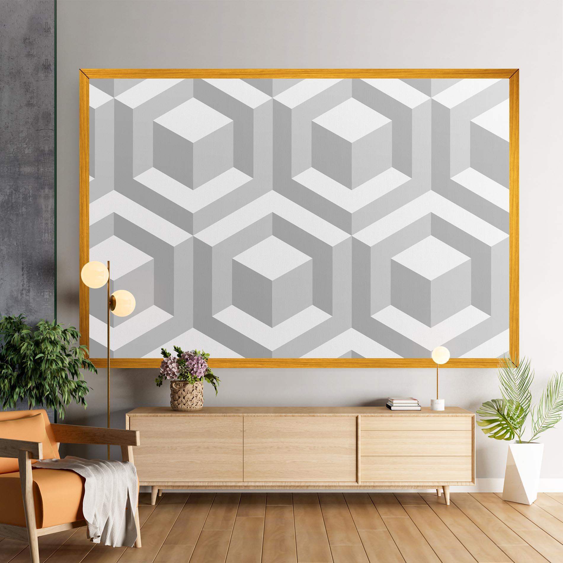 Leinwandbild 3d Square mockup 9