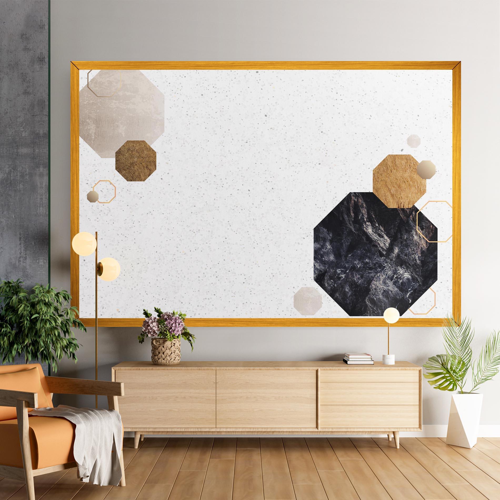 Leinwandbild Big Hexagon mockup 9