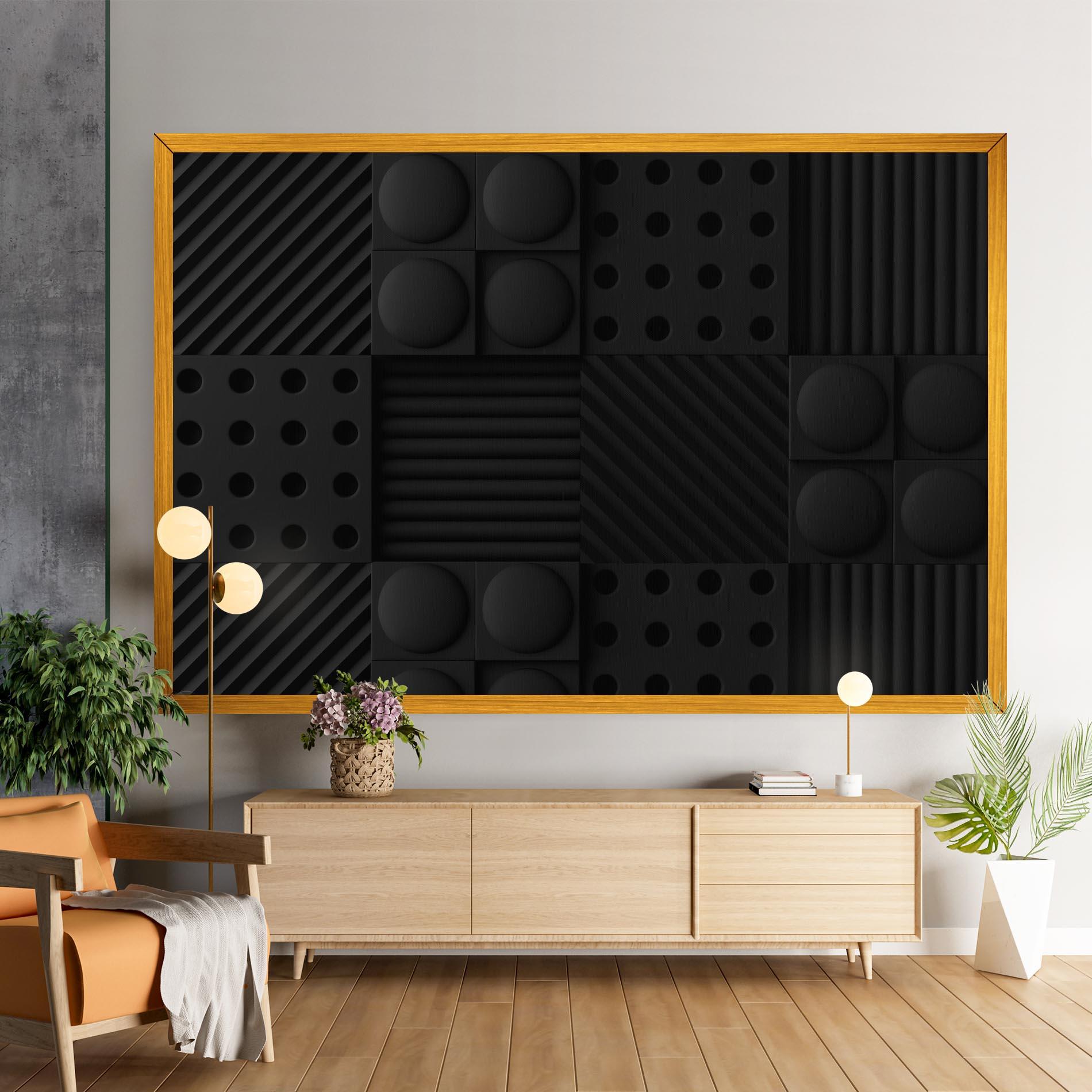 Leinwandbild Black Square Circle mockup 9