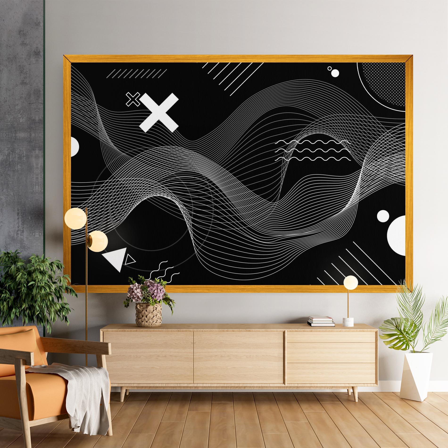 Leinwandbild Geometric Lines mockup 9