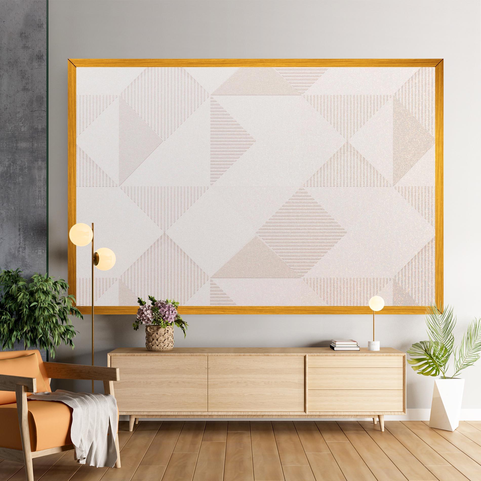 Leinwandbild Light Cream Rhombus mockup 9