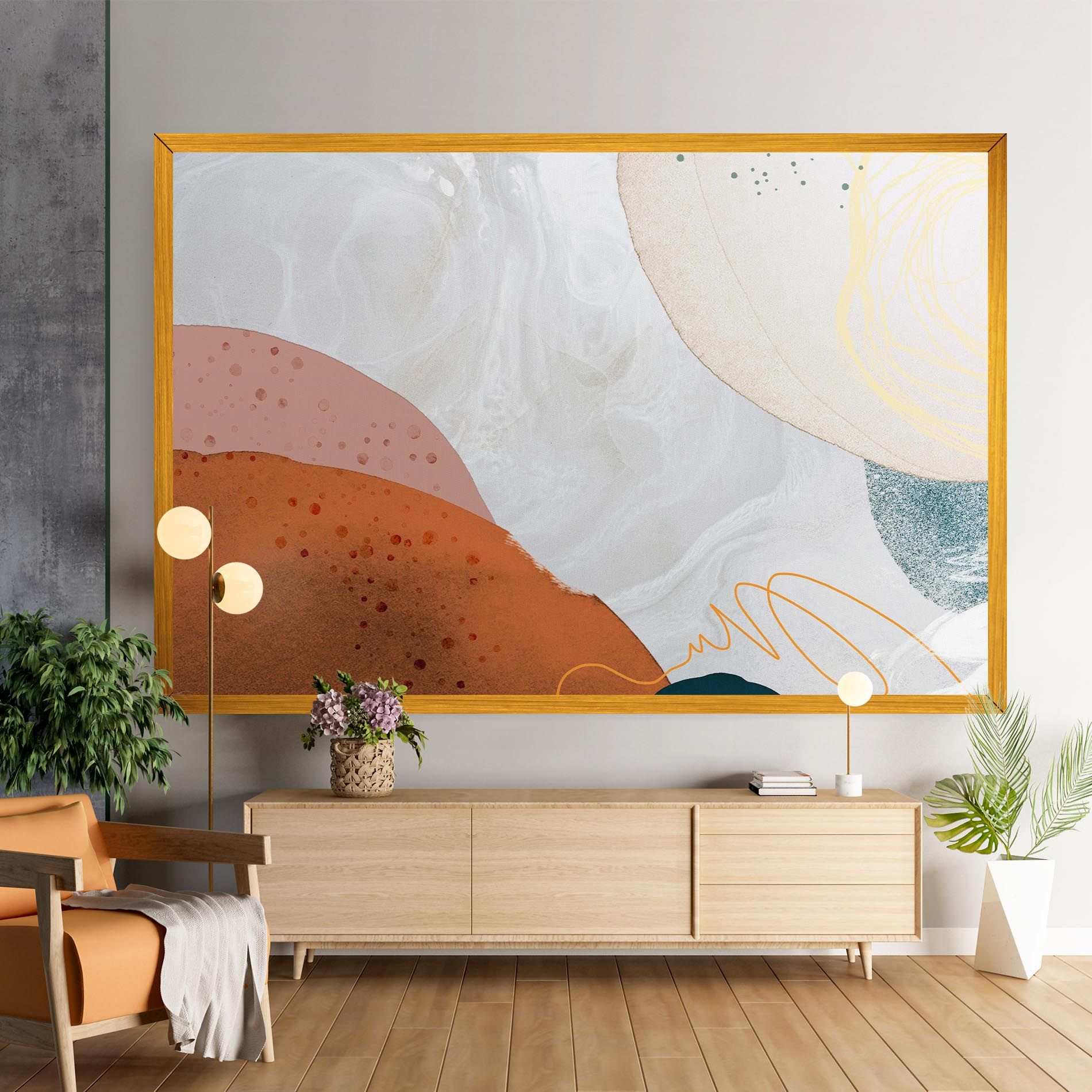 Orange Yellow Line mockup 9