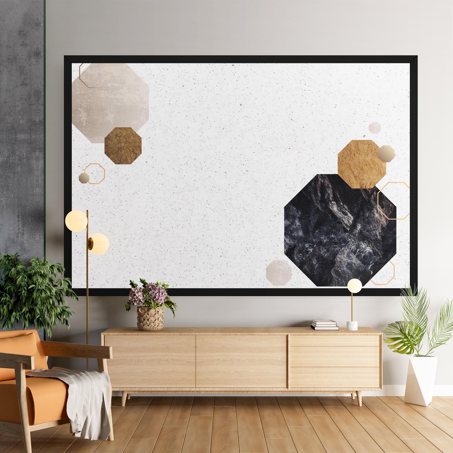 Leinwandbild Big Hexagon mockup 9