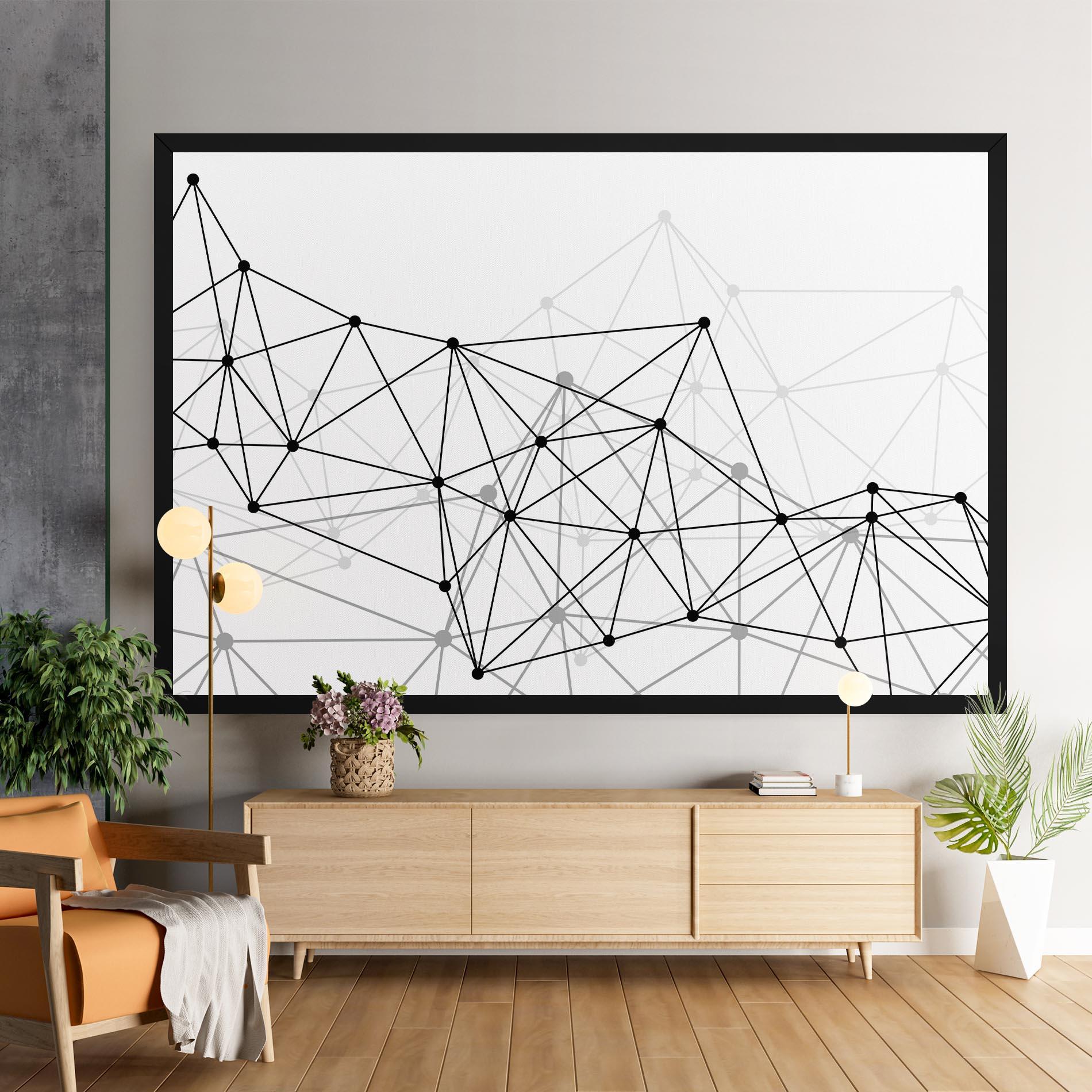 Leinwandbild Black Connecting mockup 9