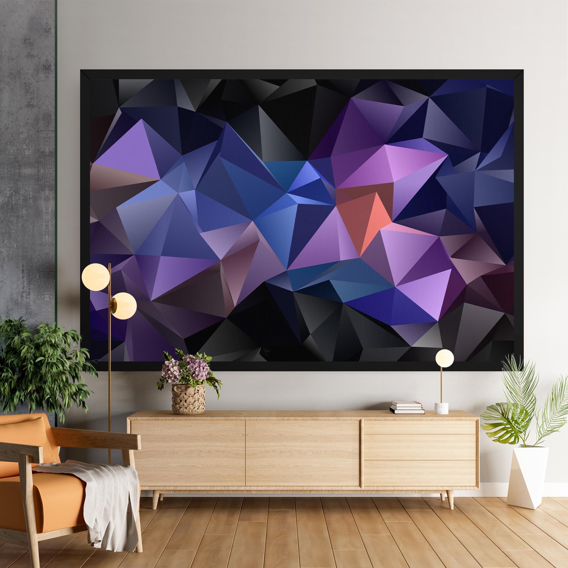 Leinwandbild Black Purple Triangle mockup 9
