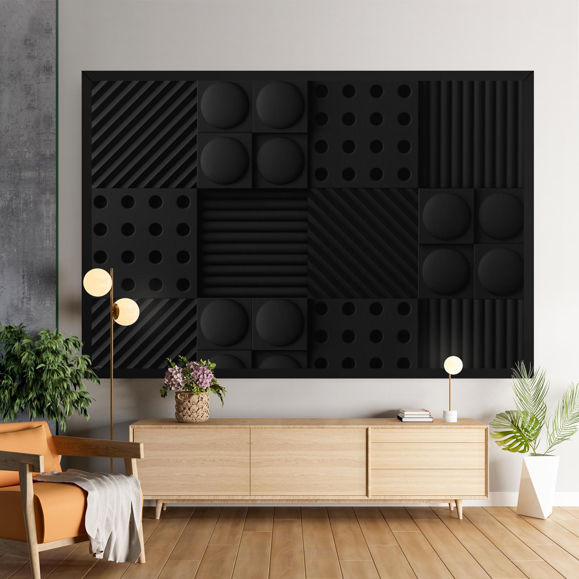 Leinwandbild Black Square Circle mockup 9