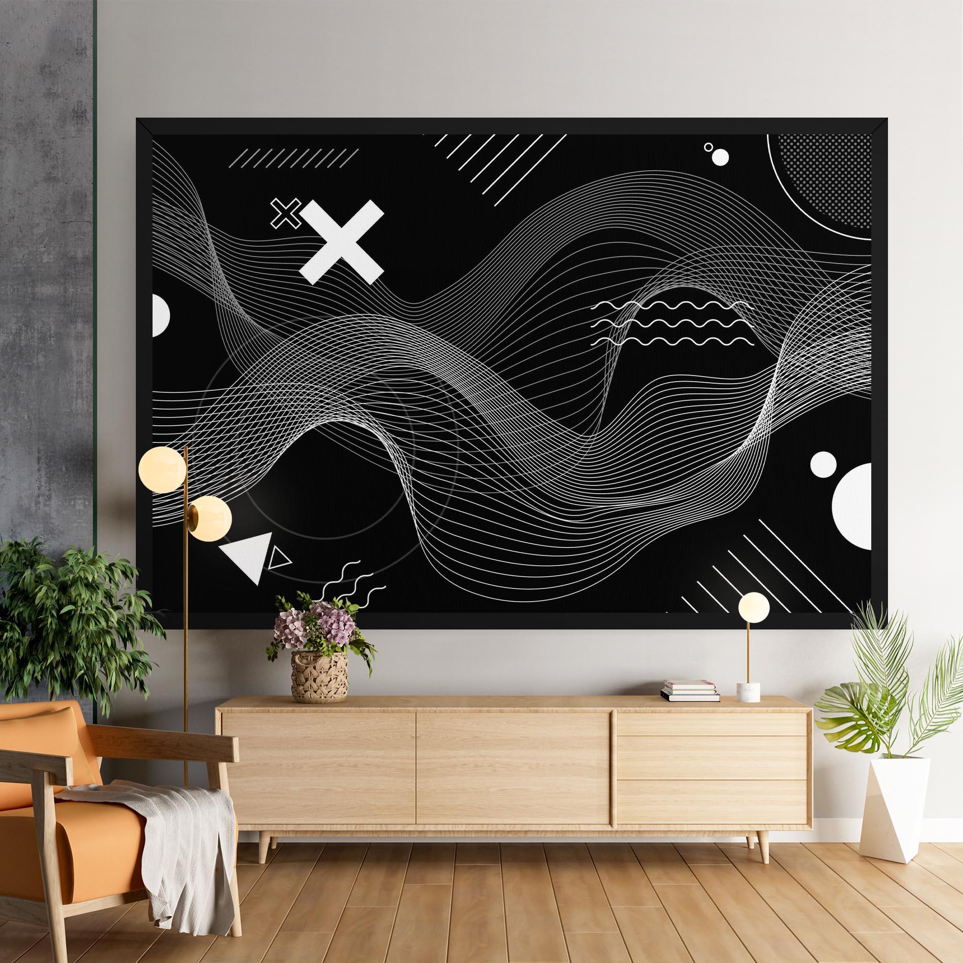 Leinwandbild Geometric Lines mockup 9