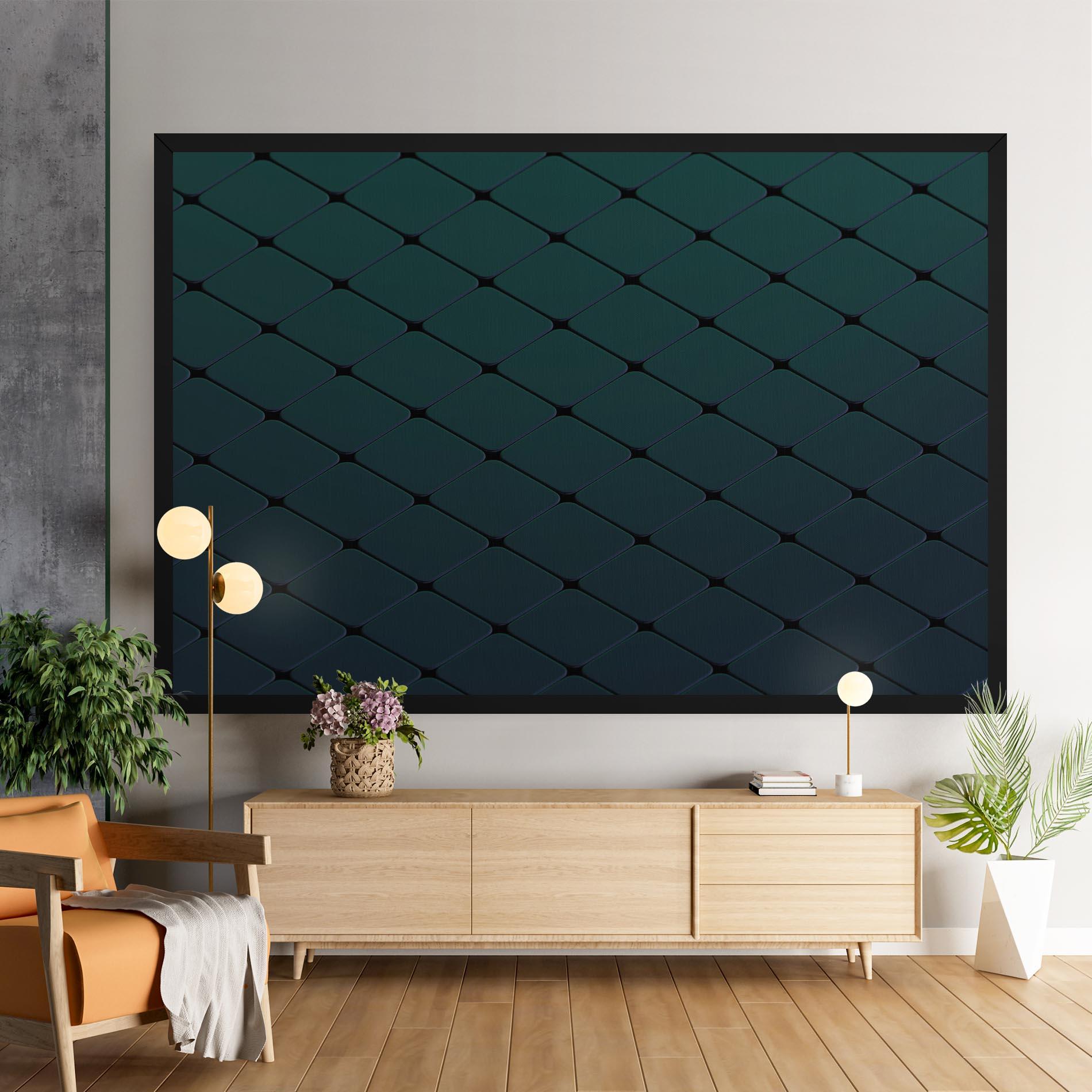 Leinwandbild Green Square Shapes mockup 9