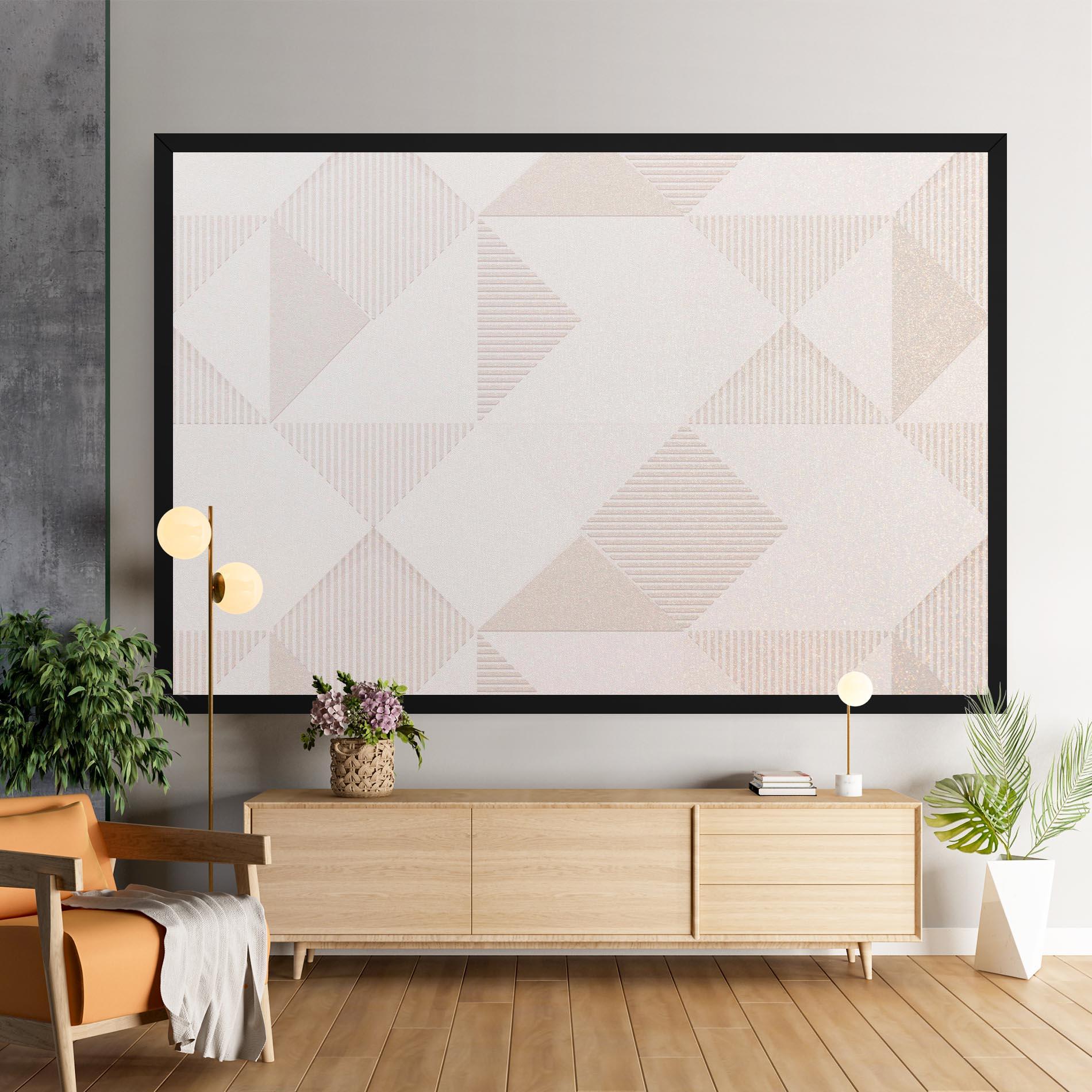 Leinwandbild Light Cream Rhombus mockup 9