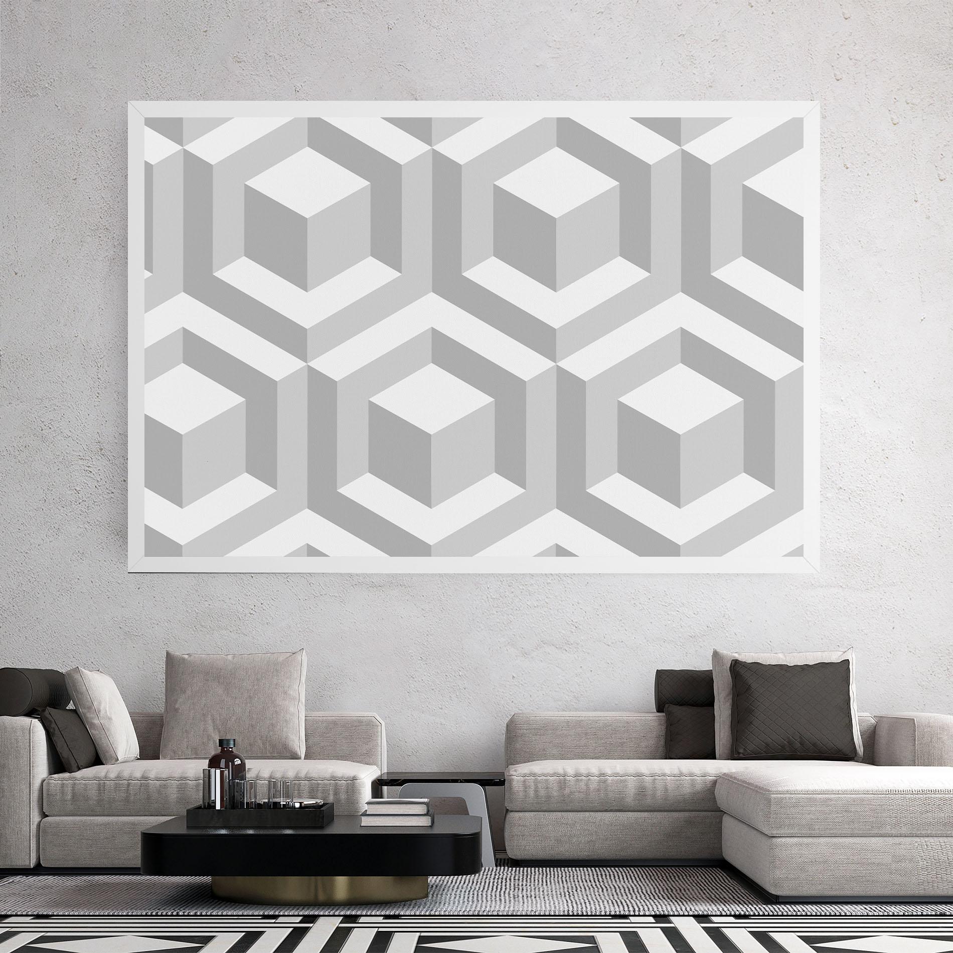 Leinwandbild 3d Square mockup 2