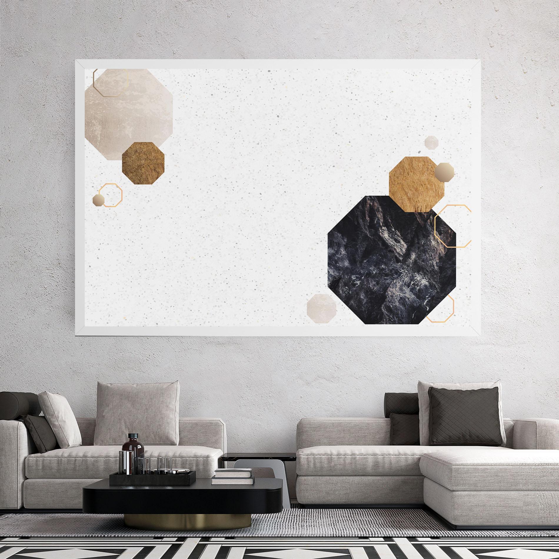 Leinwandbild Big Hexagon mockup 2