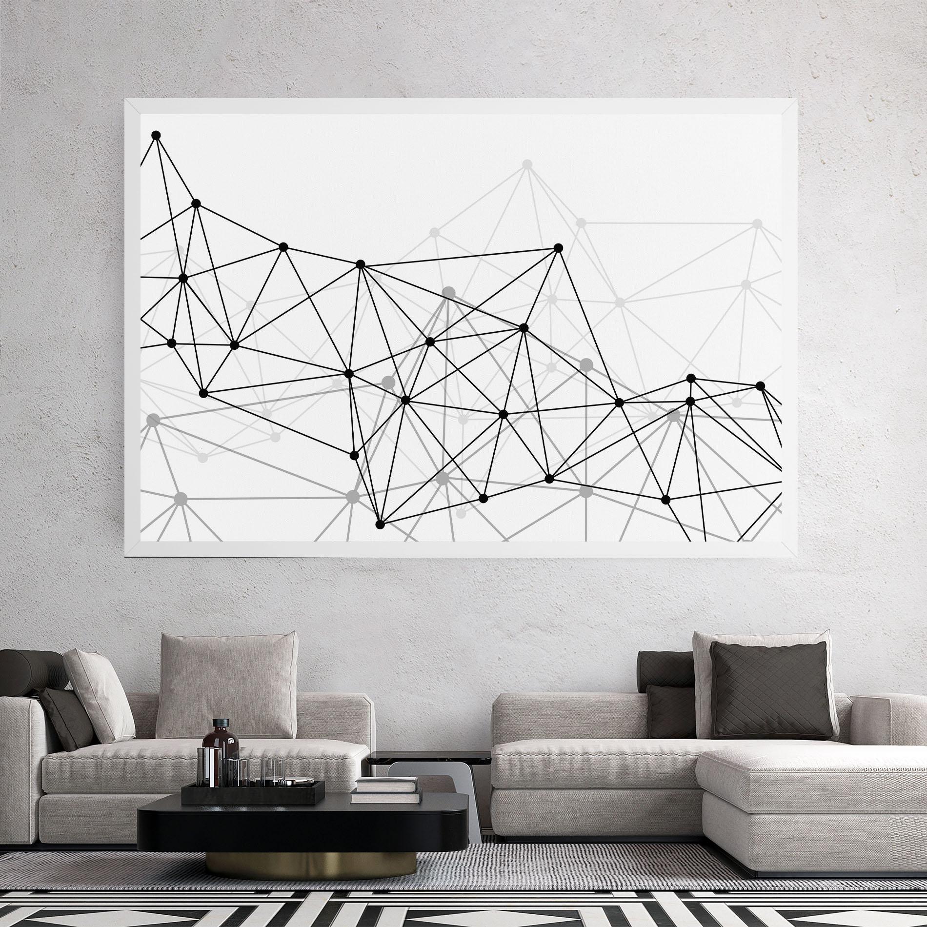 Leinwandbild Black Connecting mockup 2