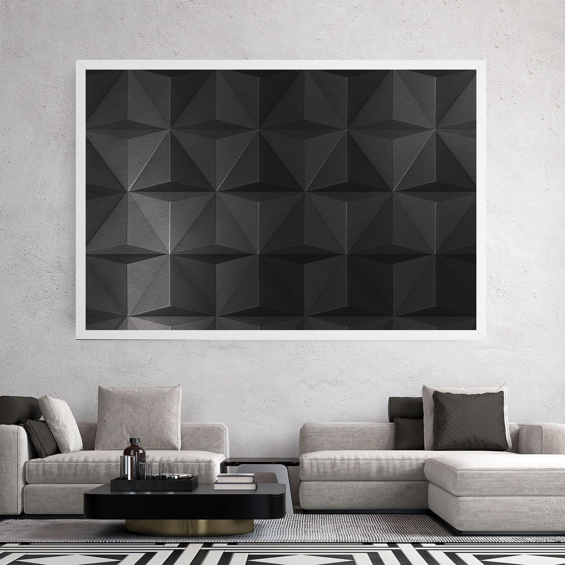Leinwandbild Black Shade Triangle mockup 2