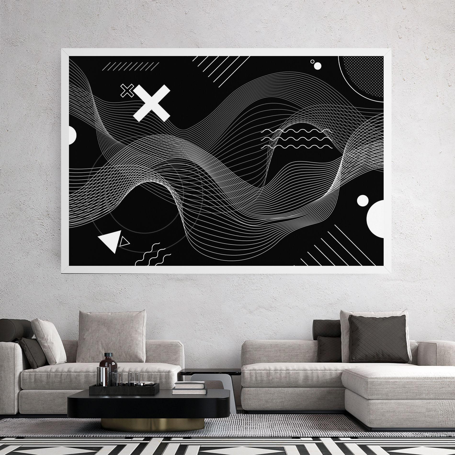 Leinwandbild Geometric Lines mockup 2