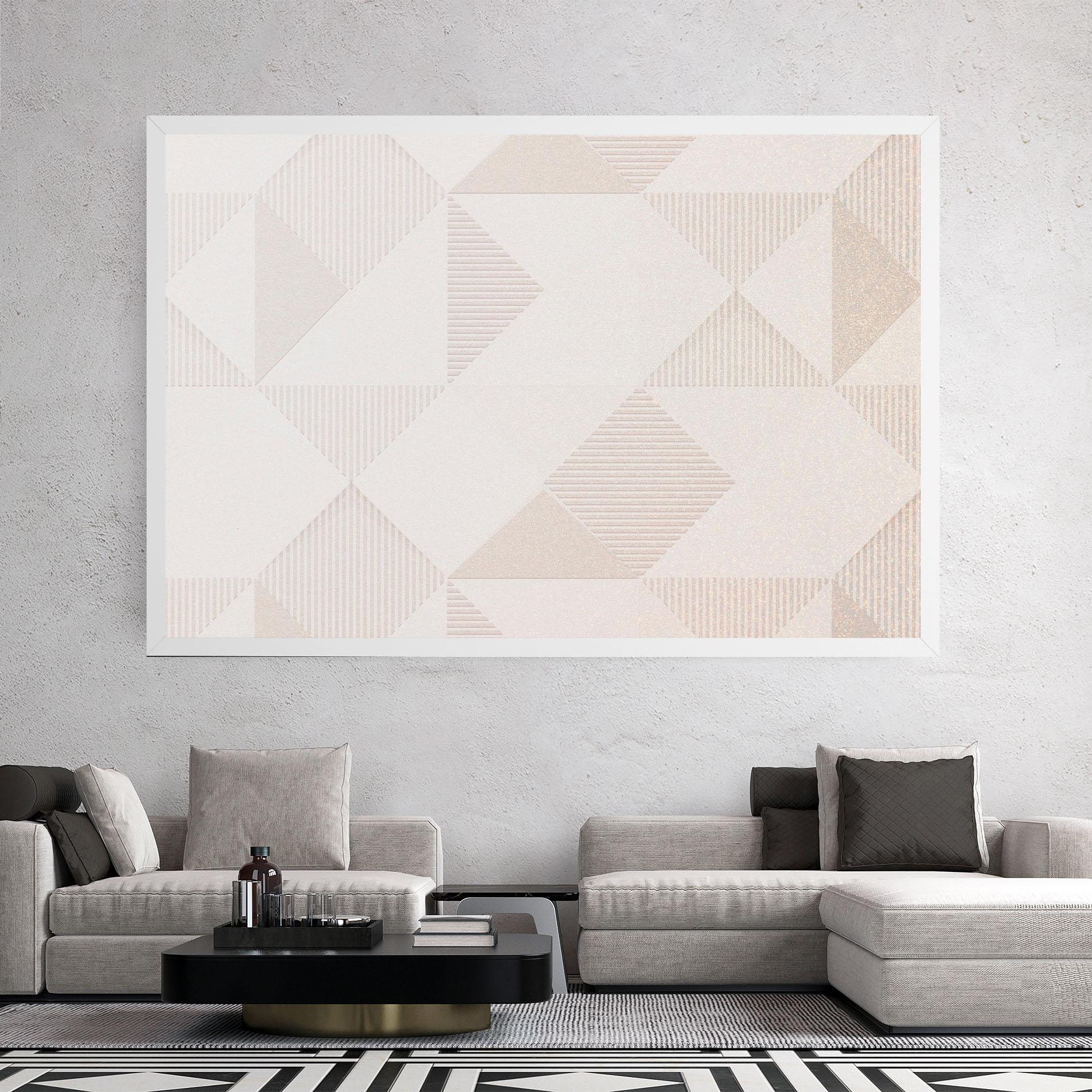 Leinwandbild Light Cream Rhombus mockup 2