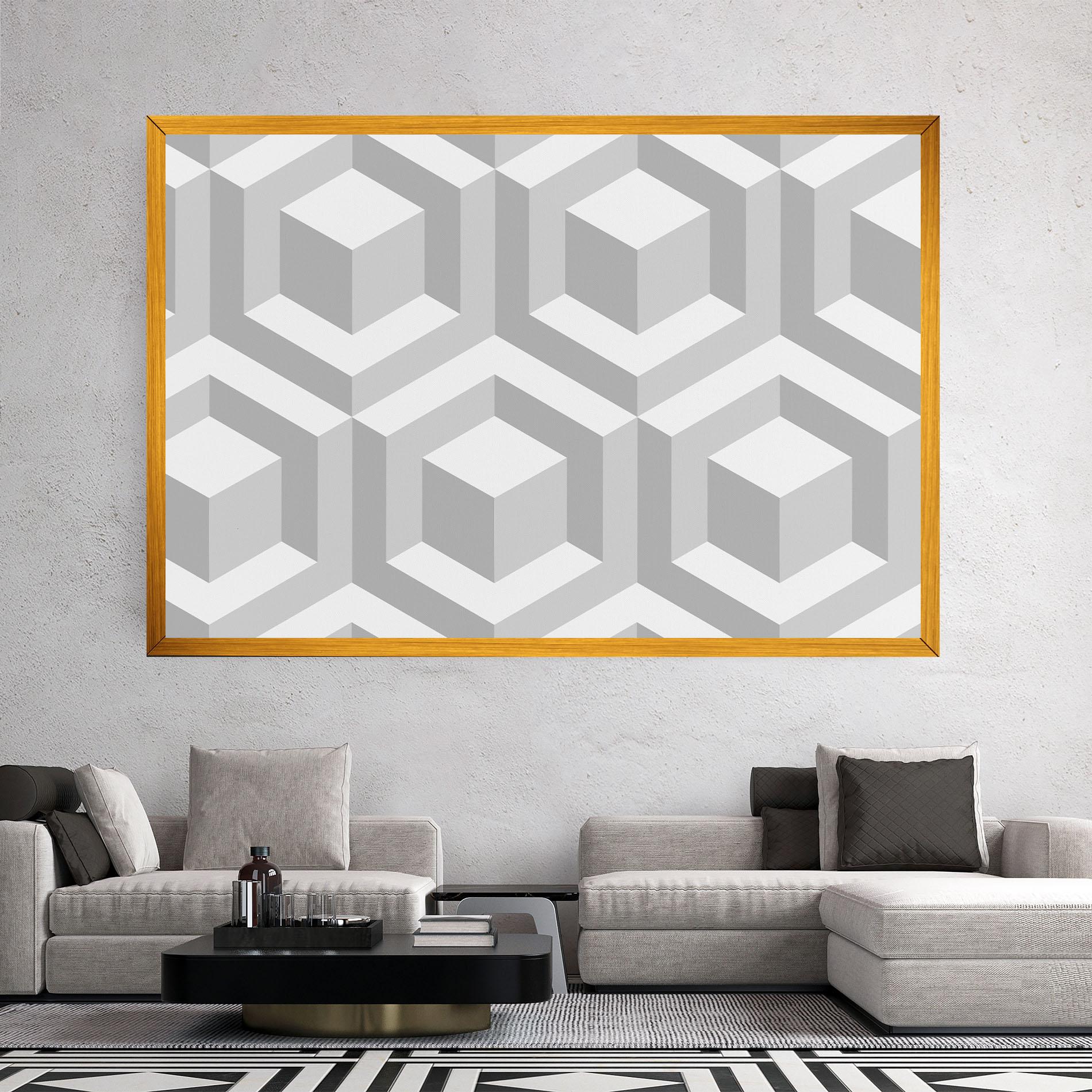 Leinwandbild 3d Square mockup 2