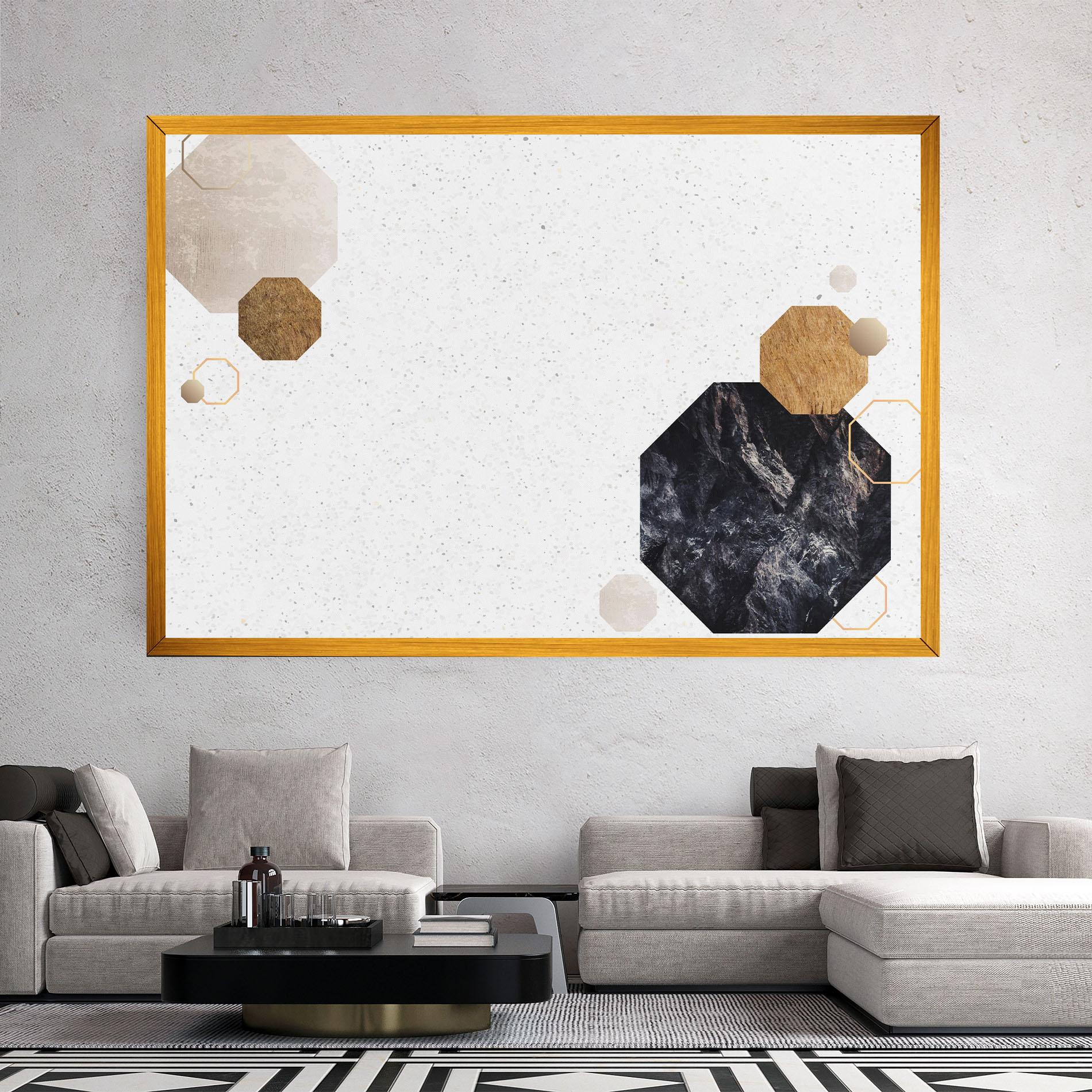 Leinwandbild Big Hexagon mockup 2