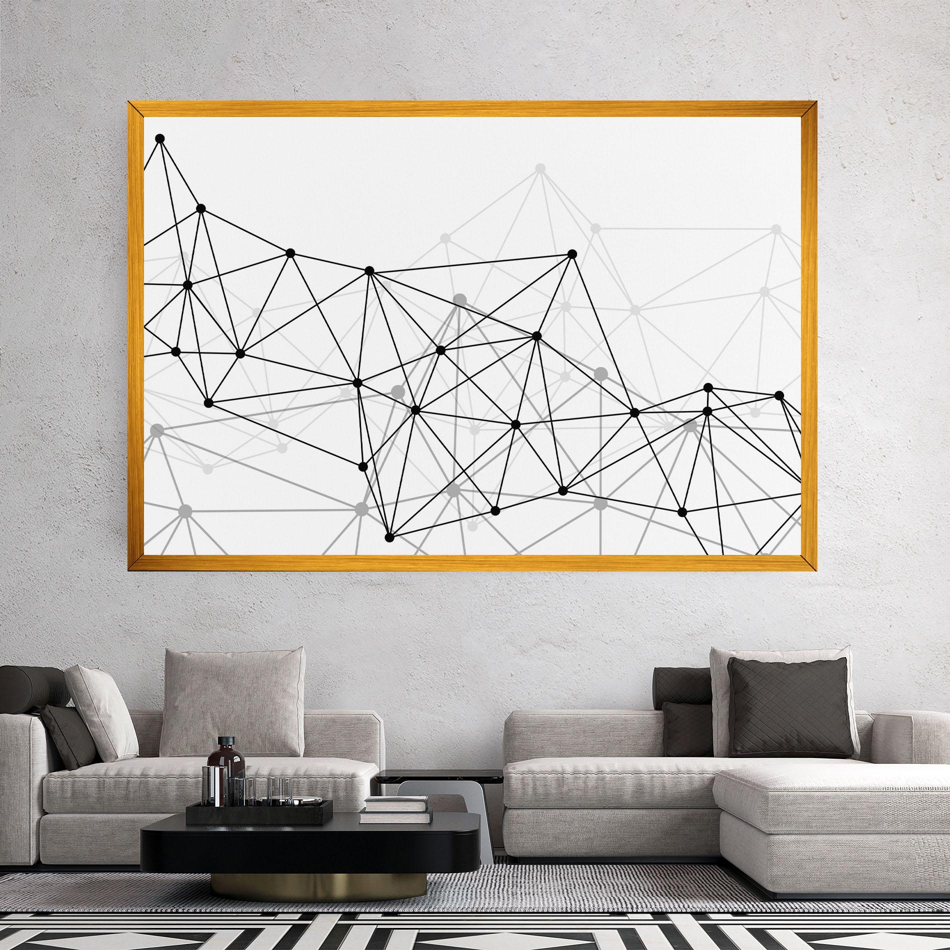 Leinwandbild Black Connecting mockup 2