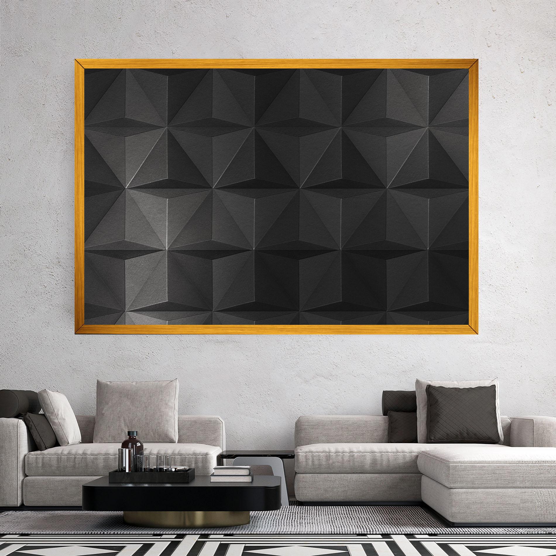 Leinwandbild Black Shade Triangle mockup 2