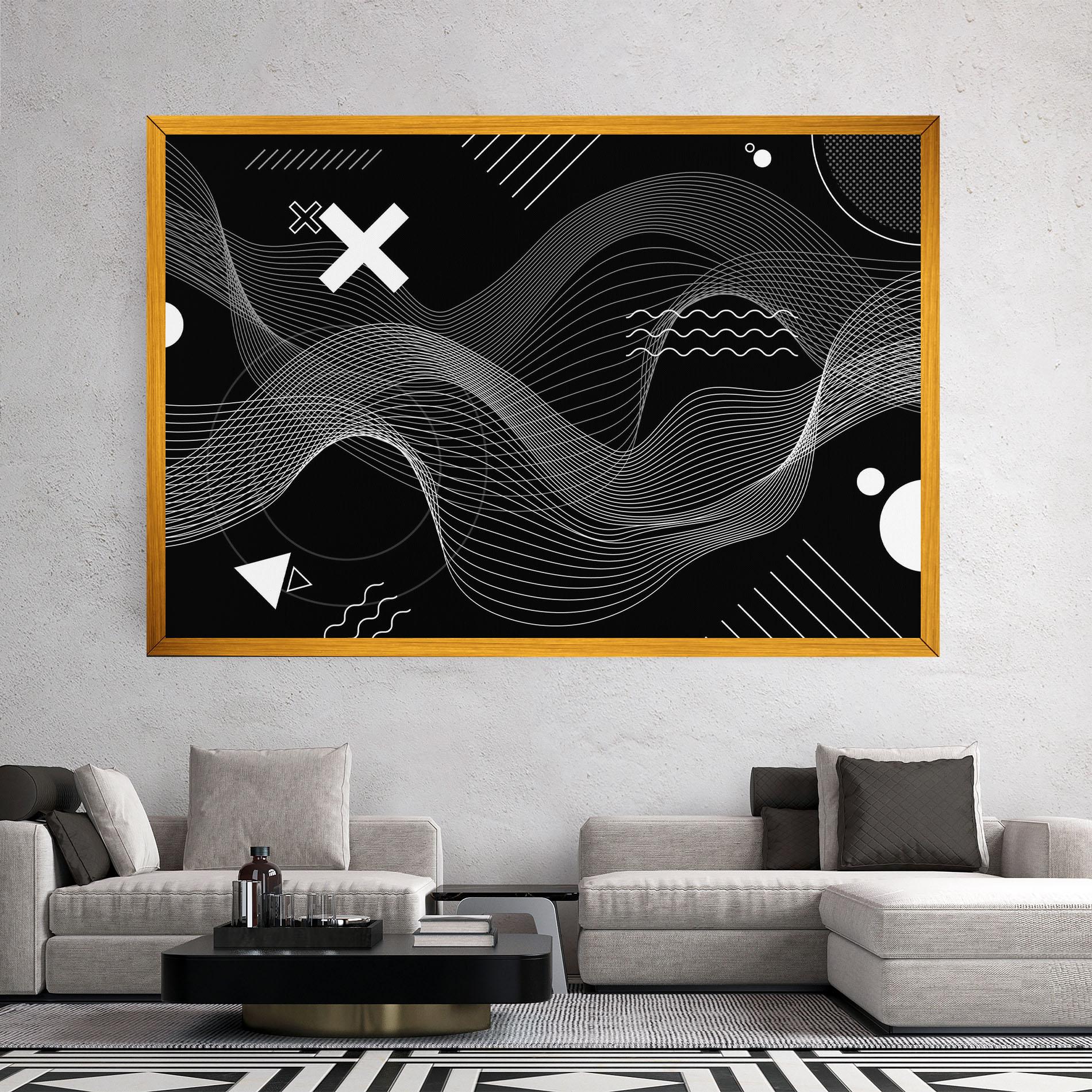 Leinwandbild Geometric Lines mockup 2