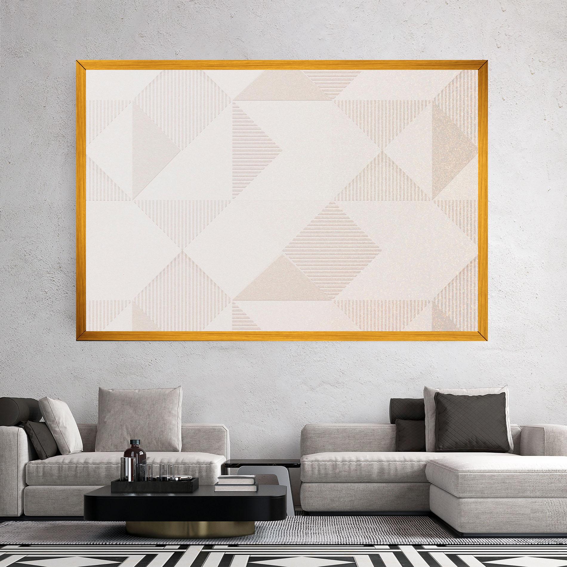 Leinwandbild Light Cream Rhombus mockup 2
