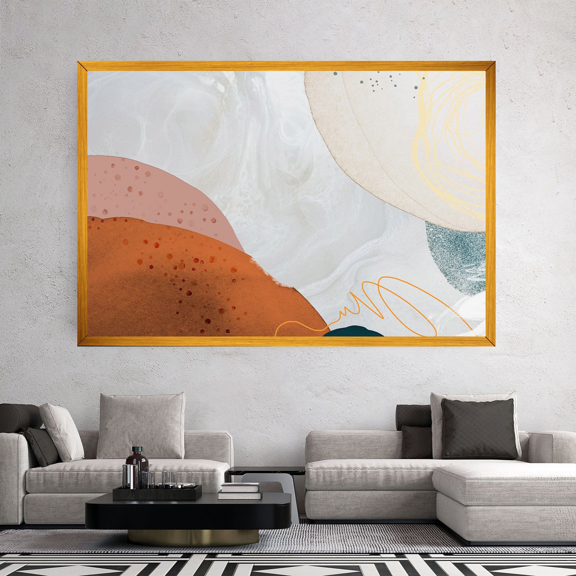 Orange Yellow Line mockup 2