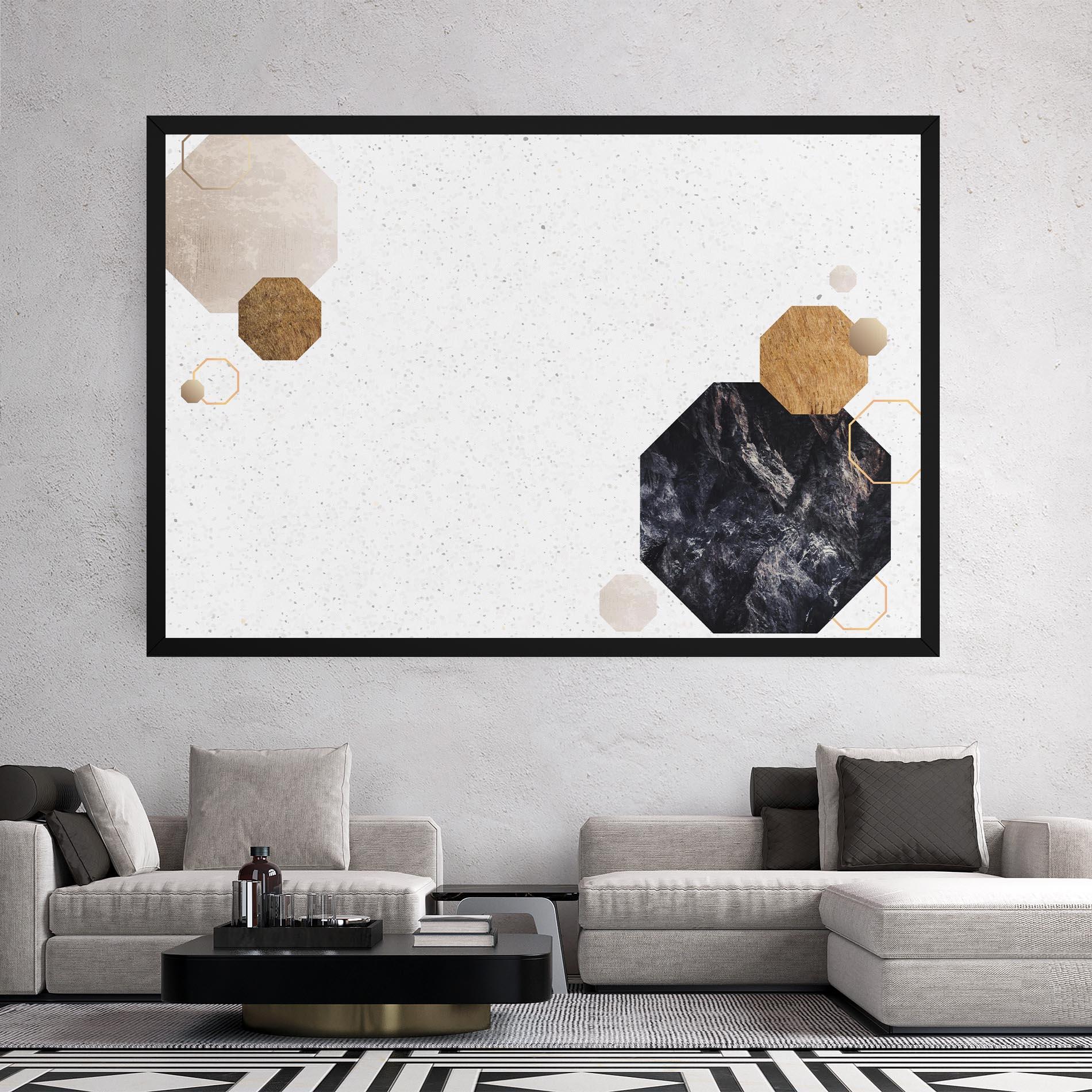 Leinwandbild Big Hexagon mockup 2