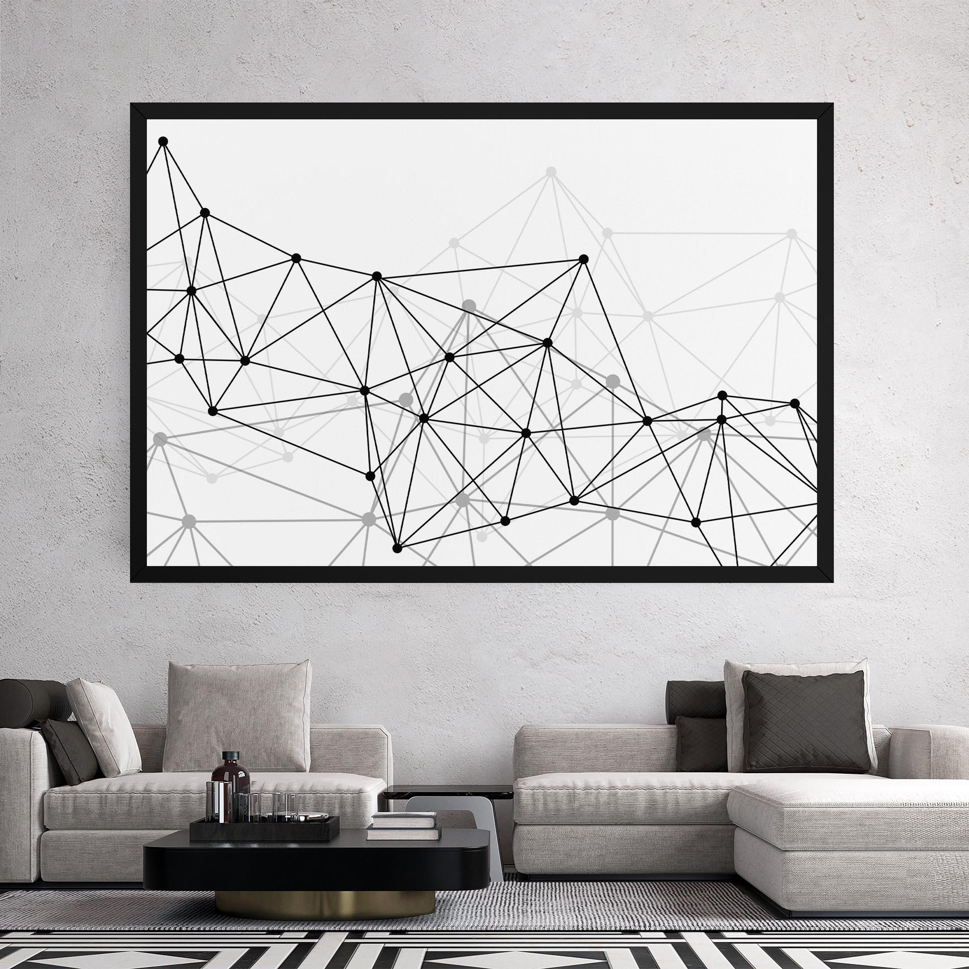 Leinwandbild Black Connecting mockup 2