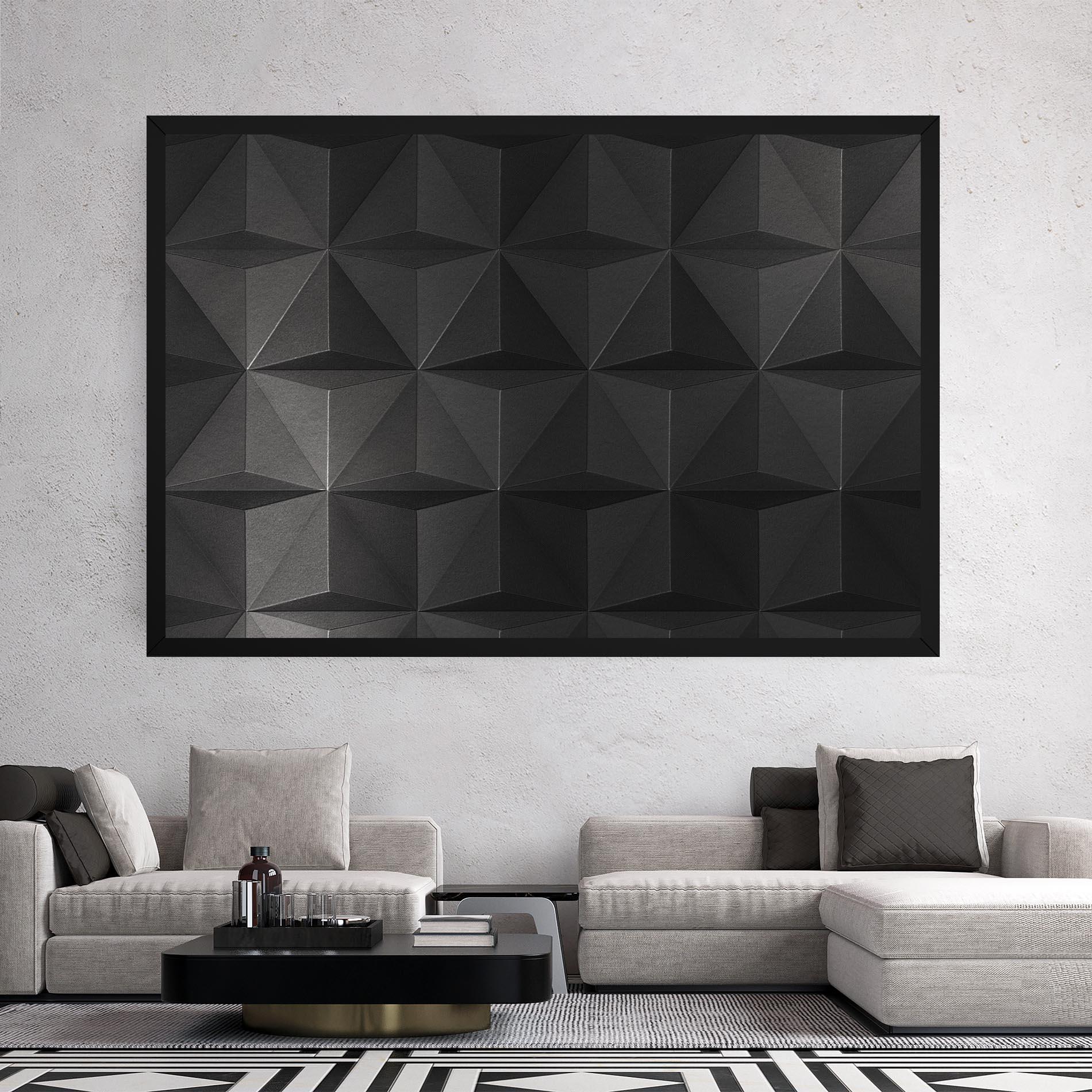Leinwandbild Black Shade Triangle mockup 2
