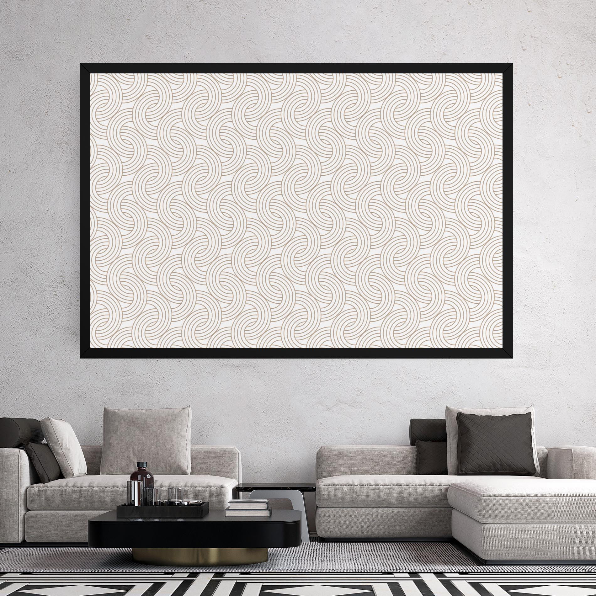 Leinwandbild Cream Lines mockup 2