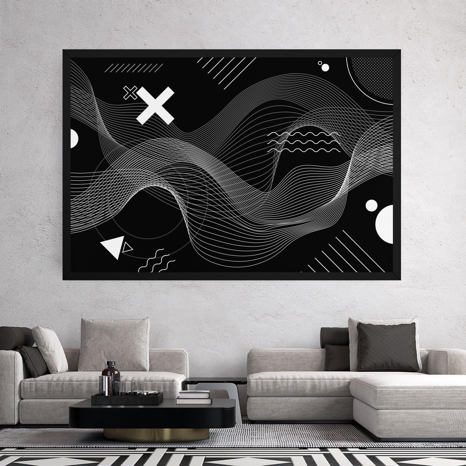 Leinwandbild Geometric Lines mockup 2