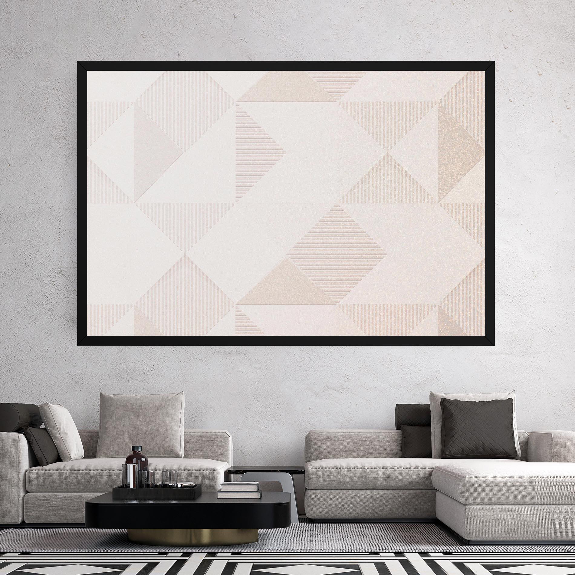 Leinwandbild Light Cream Rhombus mockup 2