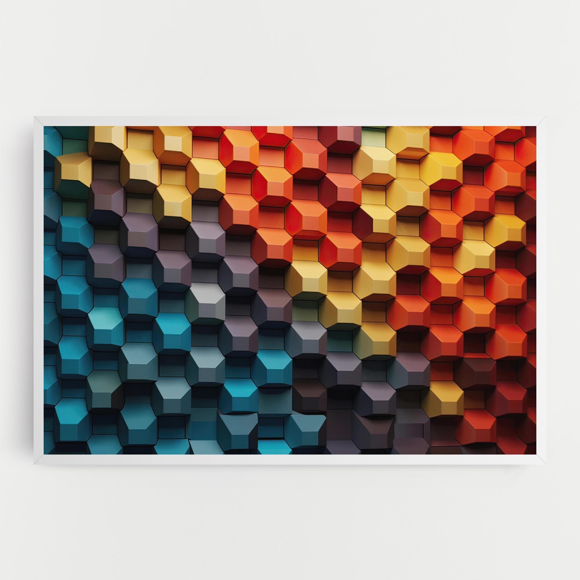 Leinwandbild 3d Sqare Mix mockup 0