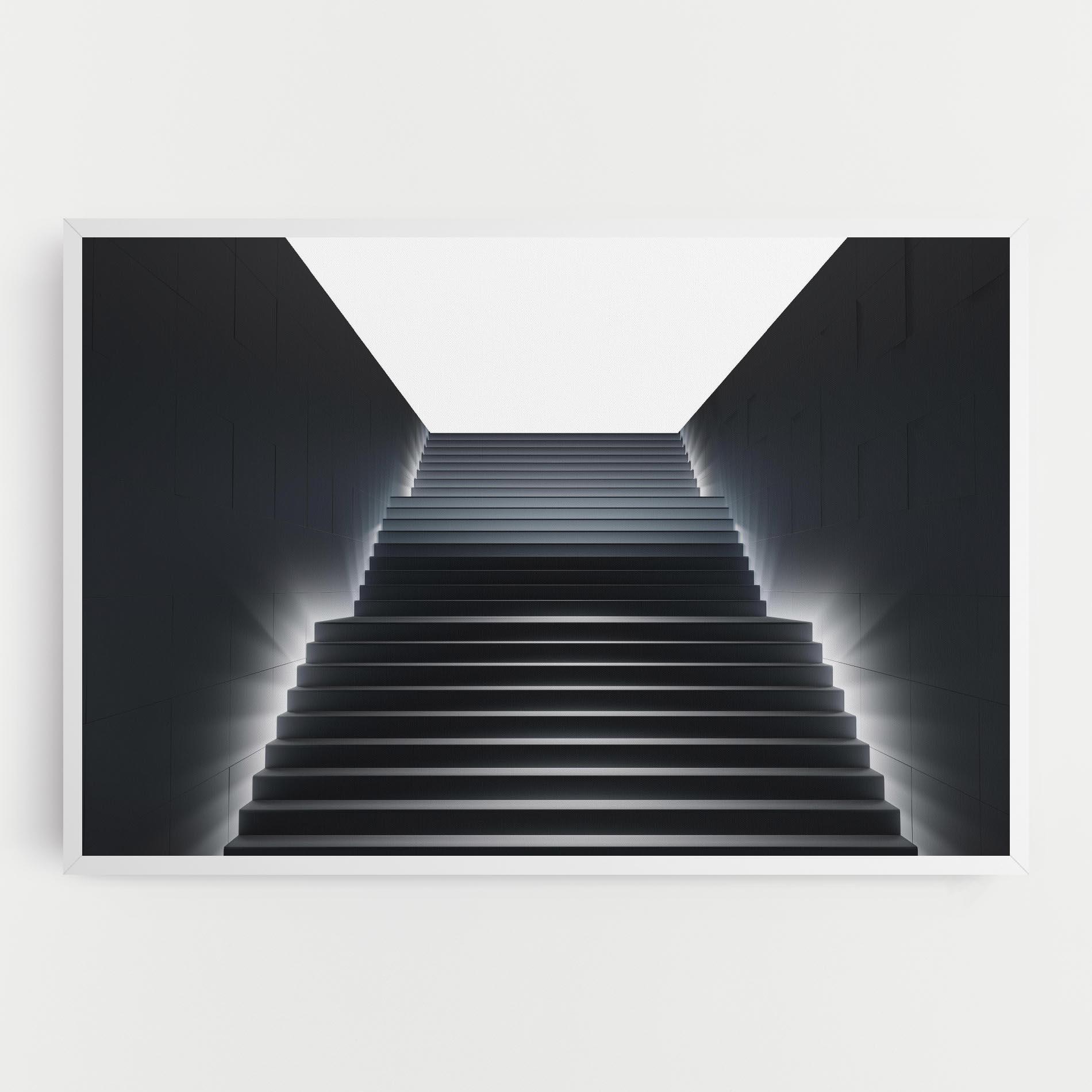 Leinwandbild Dark Stairs mockup 0